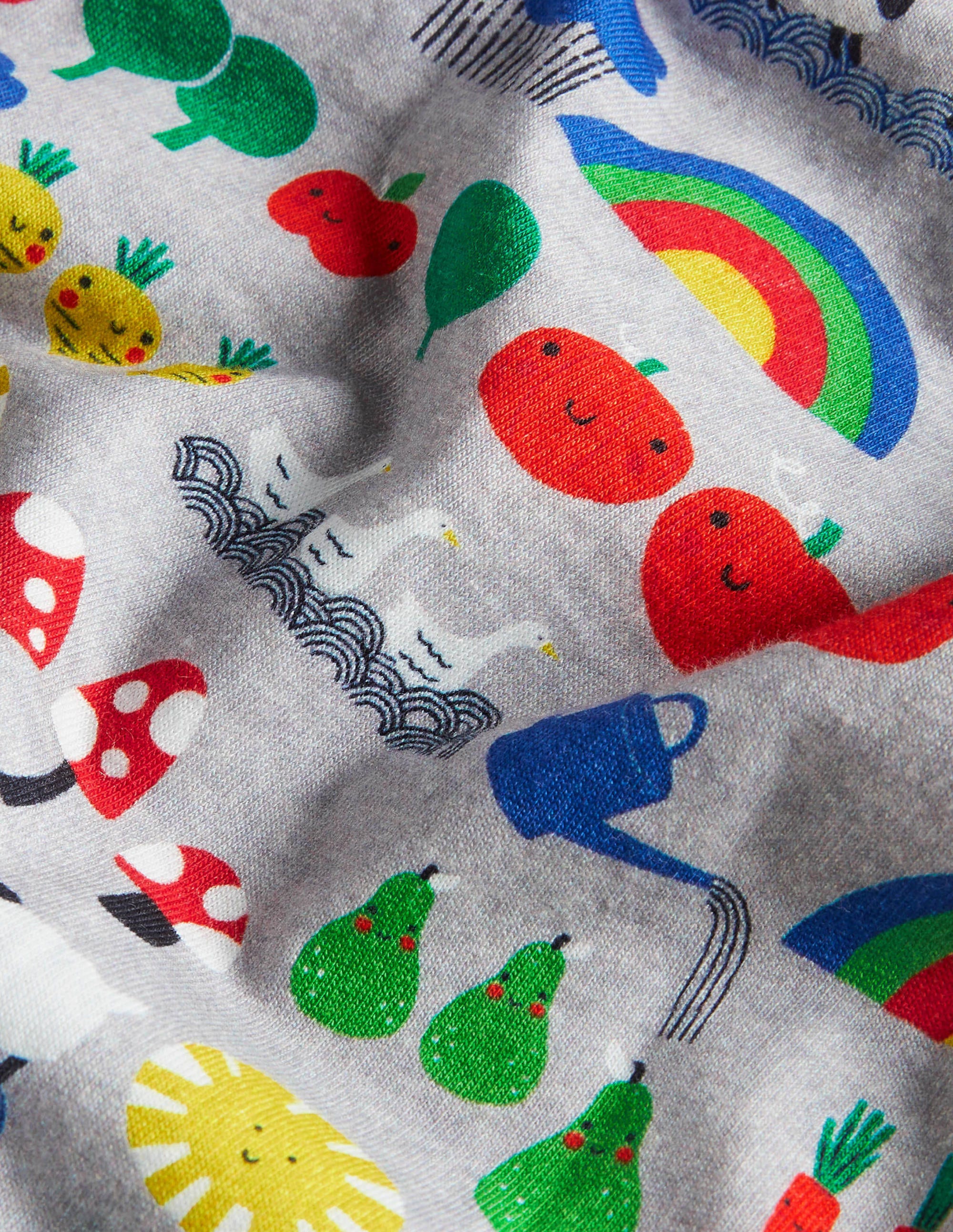 T-Shirts mit Bauernhofmotiv im 2er-Pack-Grau Meliert, Regenbogenfarm - Image 3