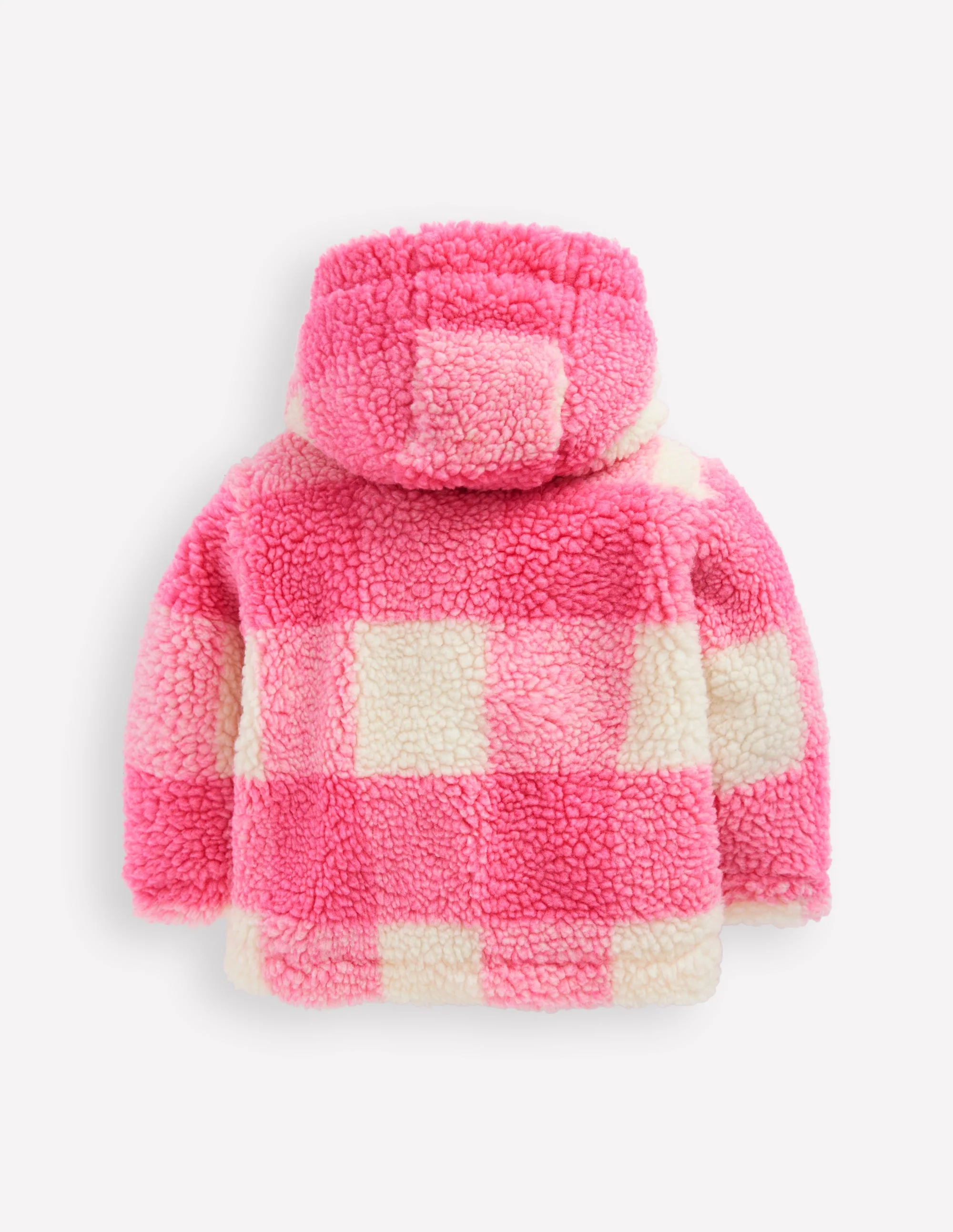 Teddyfell-Dufflecoat für Mädchen-Pink Kariert - Image 2