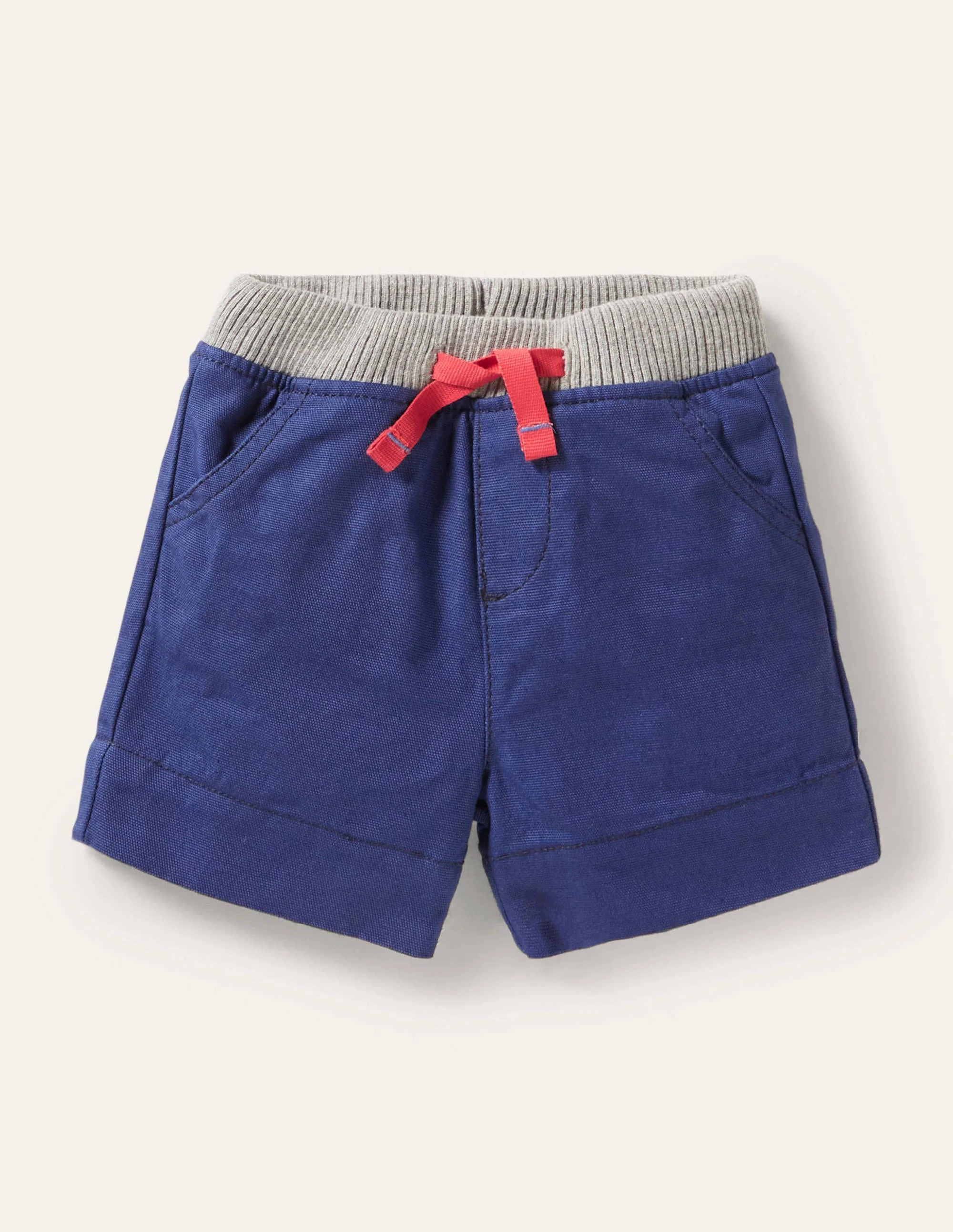 Webshorts mit Rippbund-Segelblau