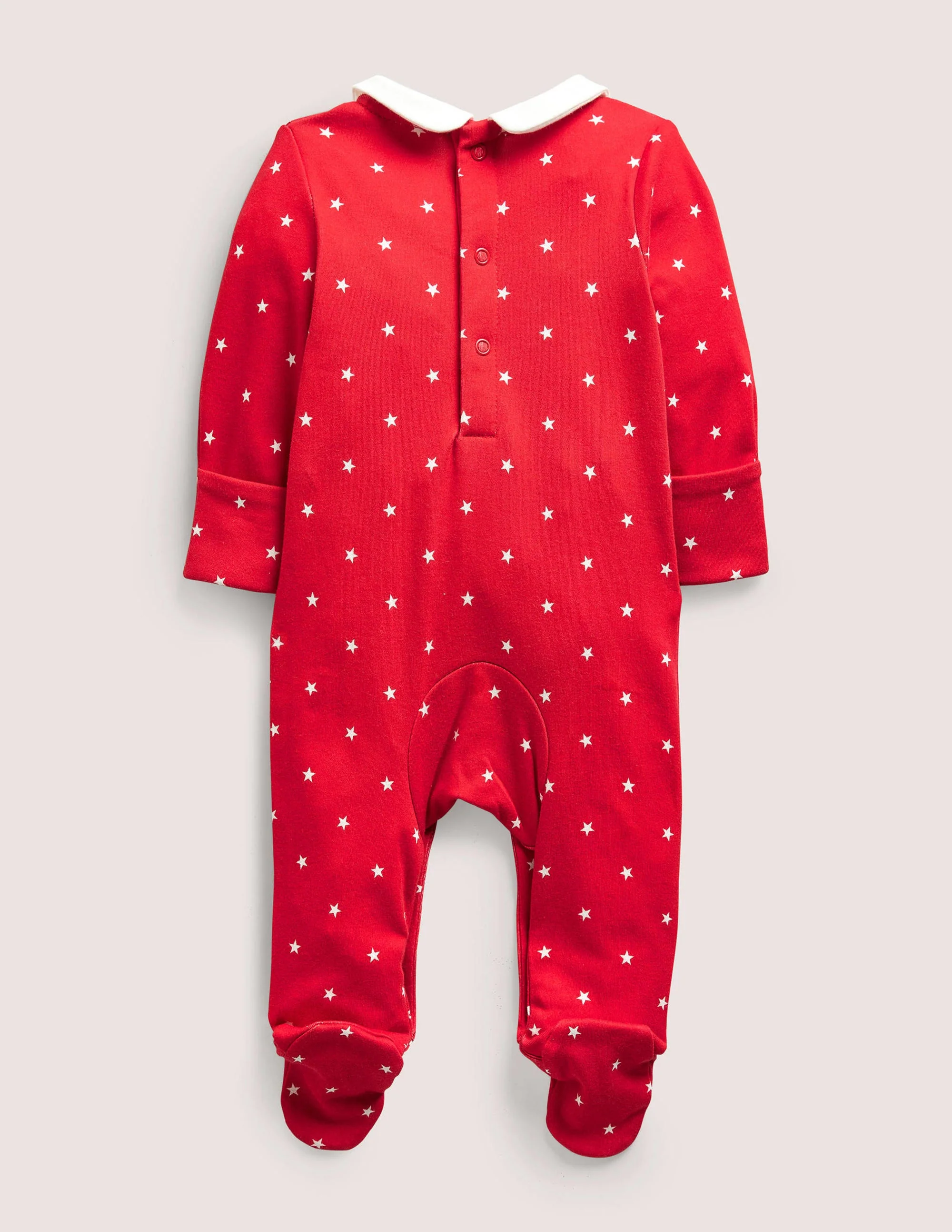 Weihnachtsschlafanzug für Neugeborene-Rockabilly-Rot, Sterne - Image 2
