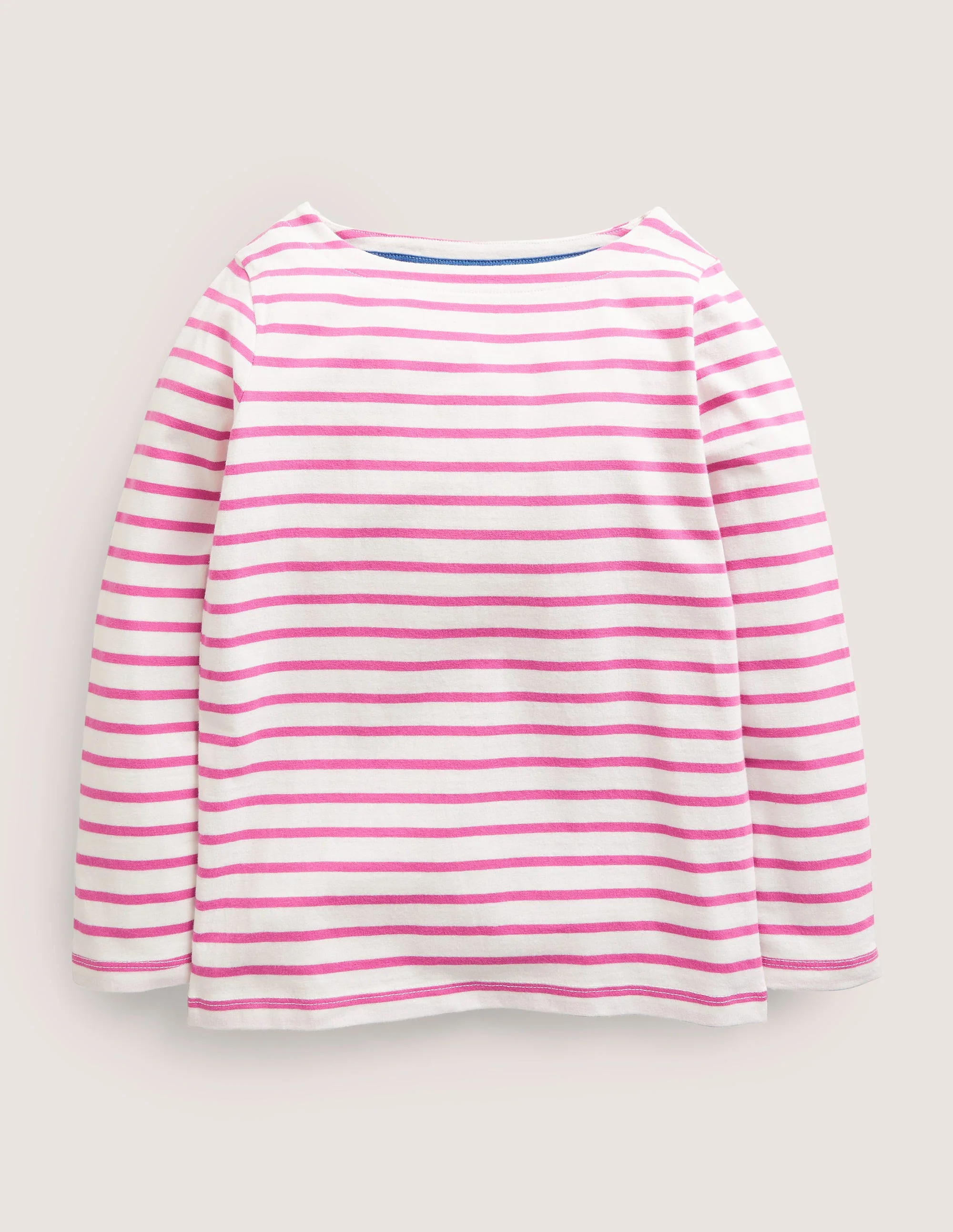 Breton-Shirt für den Alltag-Rosarot/Naturweiß