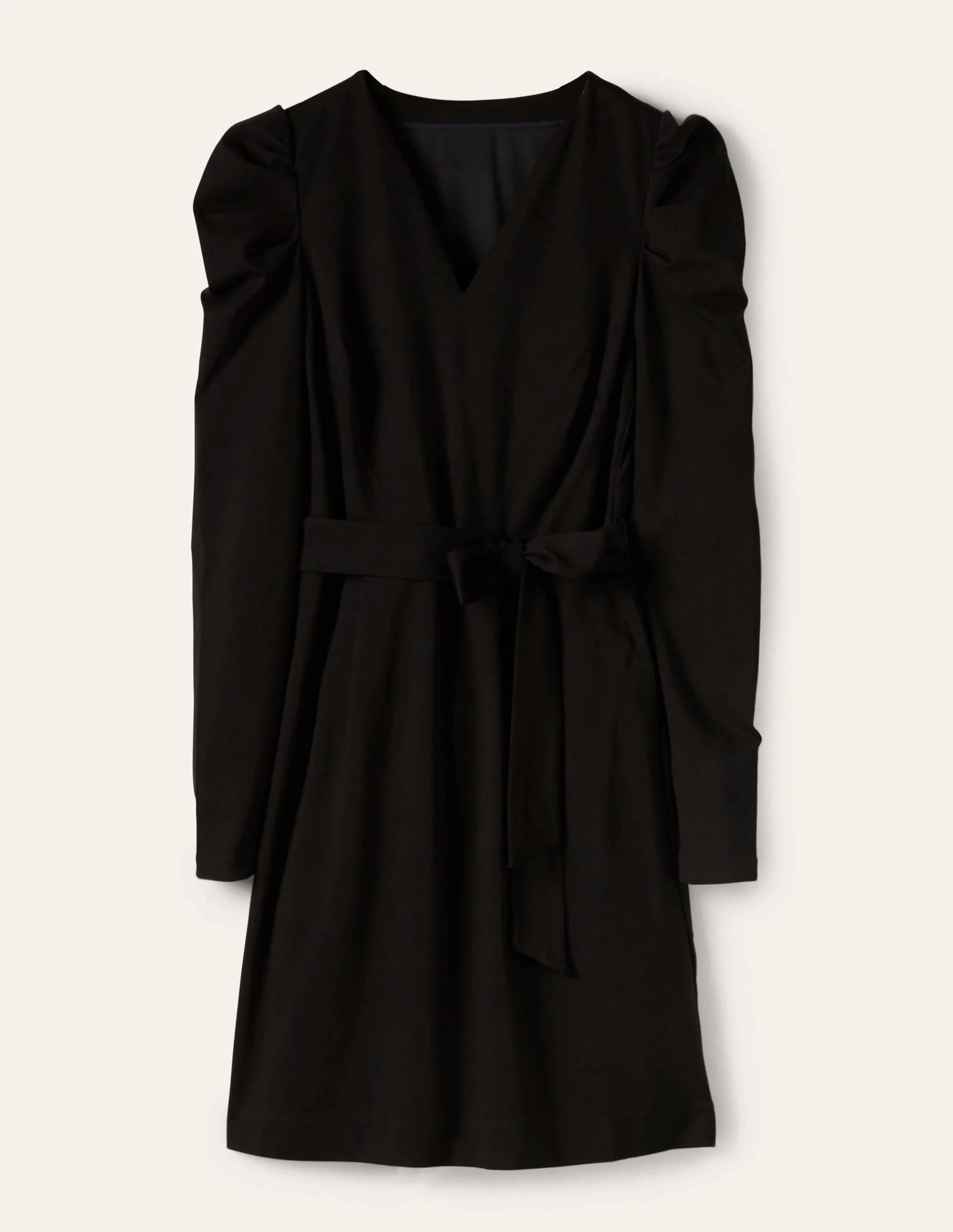 A-Linien-Kleid mit Puffärmeln-Schwarz - Image 5