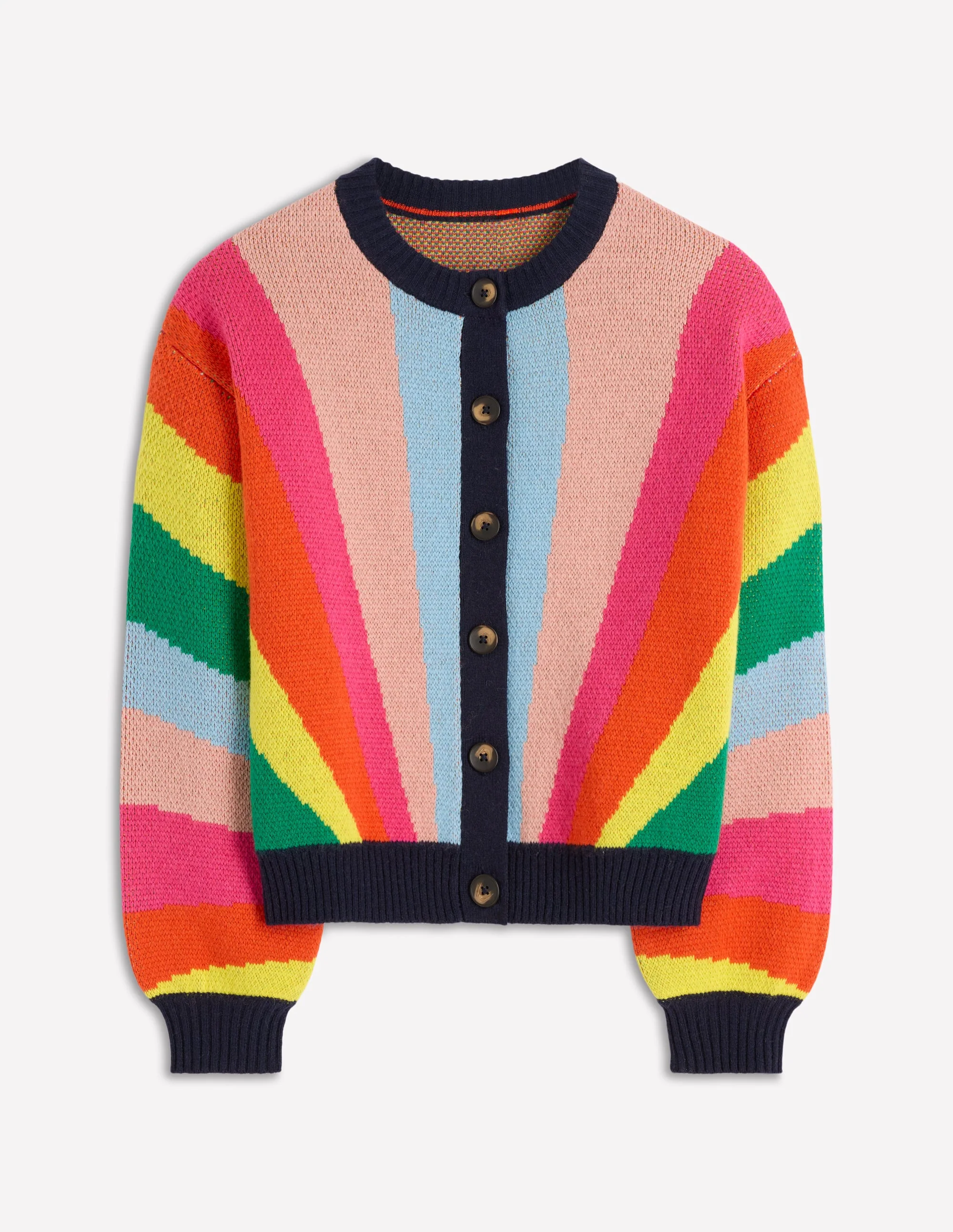 Abi Jacquard-Strickjacke-Arc-en-ciel multi - Image 3