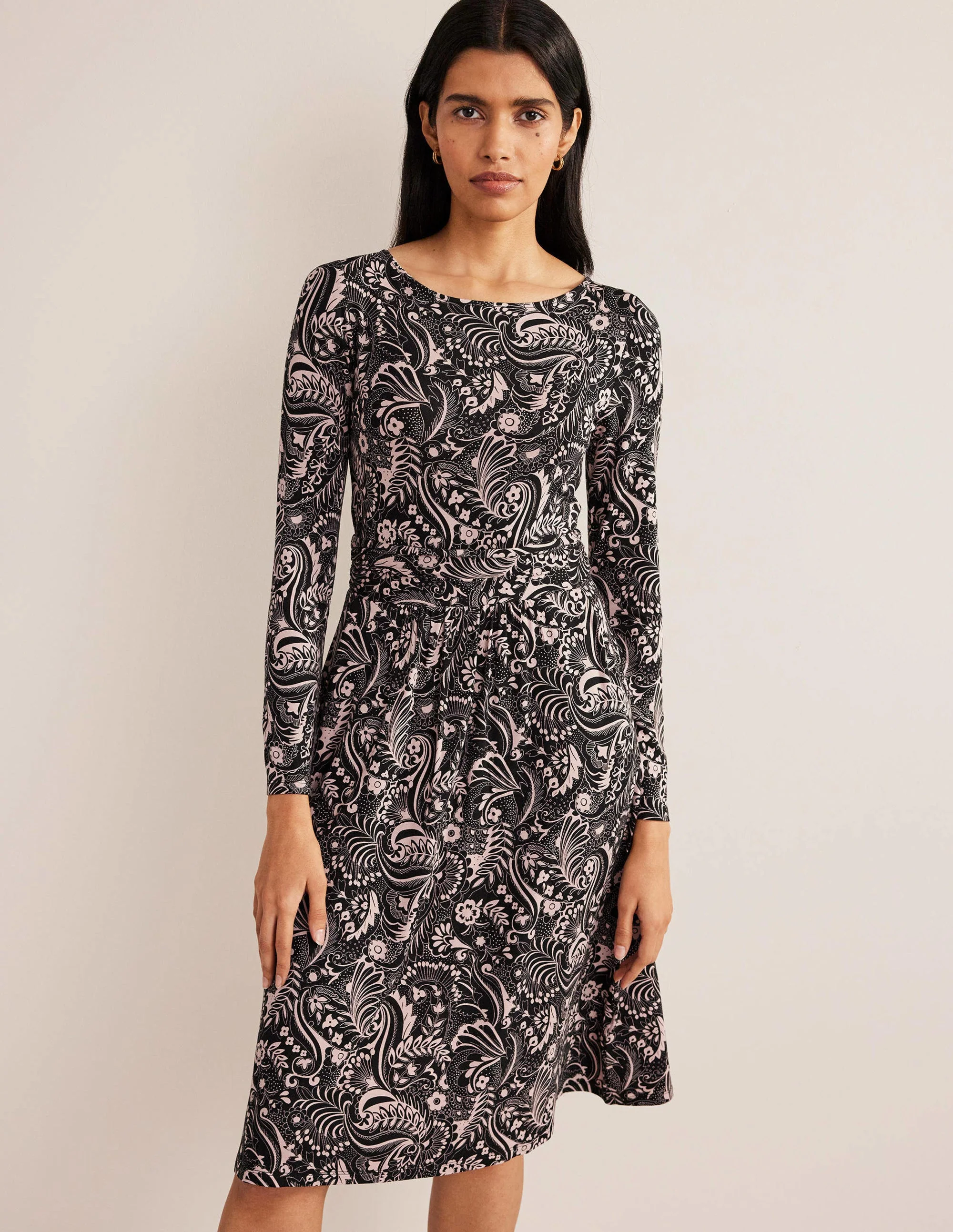 Abigail Jerseykleid-Navy Wachs