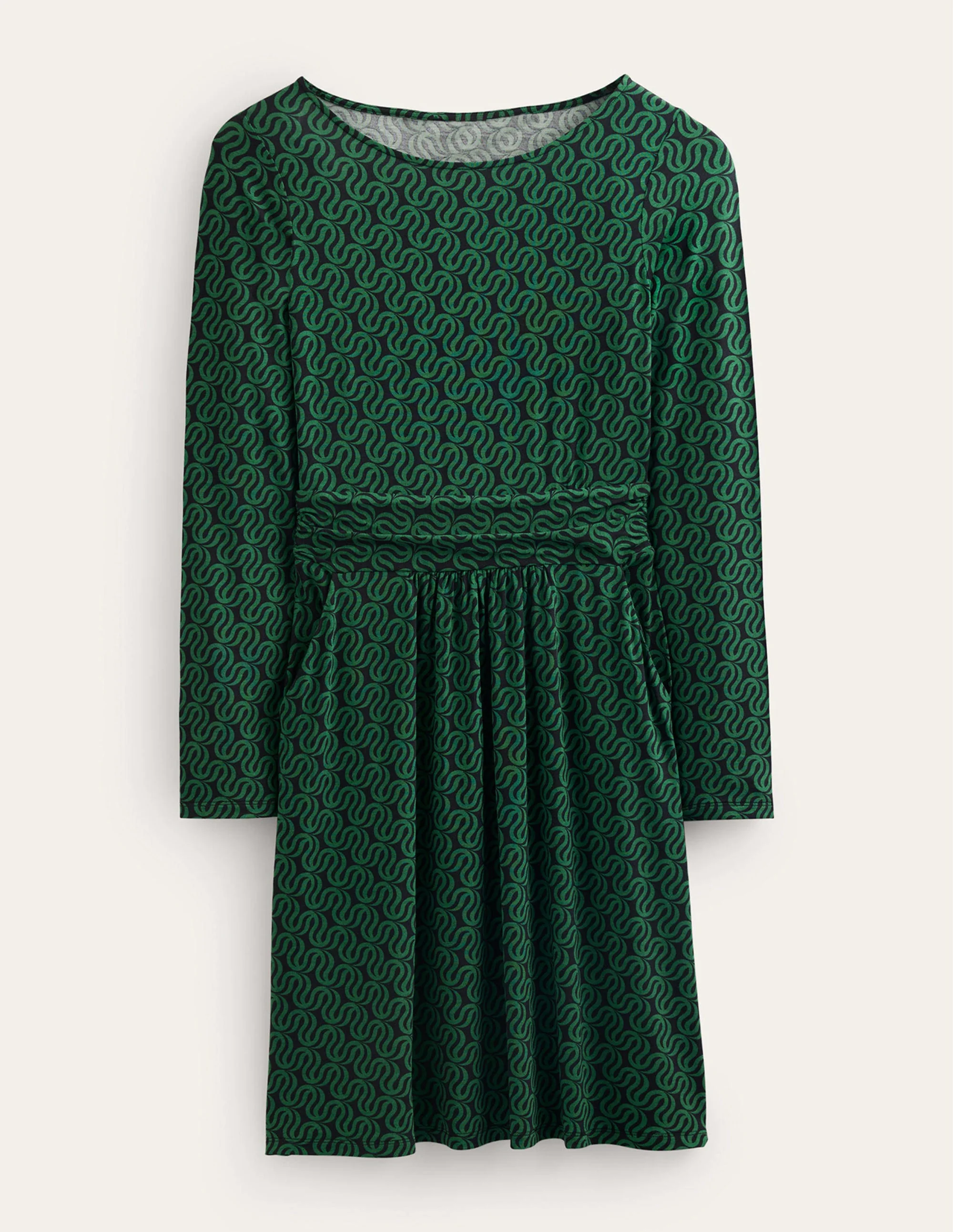 Abigail Jerseykleid-Schwarz, Wellenband - Image 7