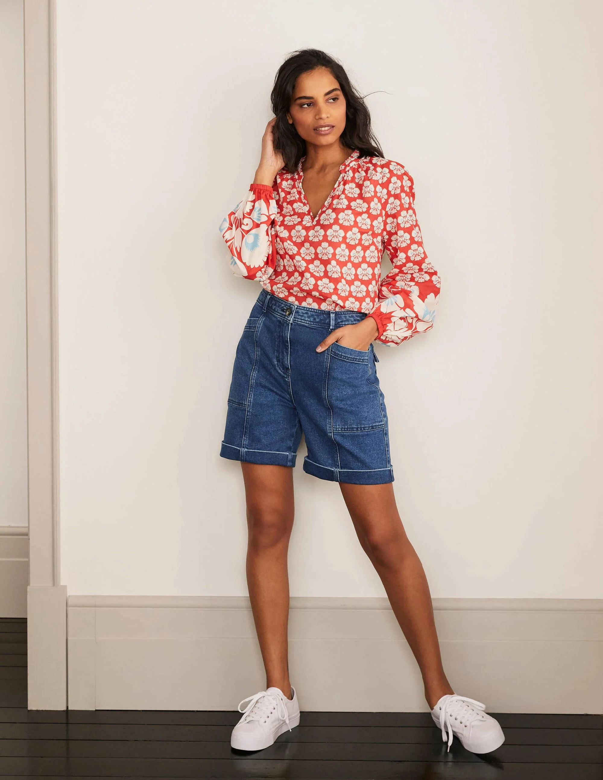 Abingdon Chino-Shorts-Mittleres Vintageblau - Image 4