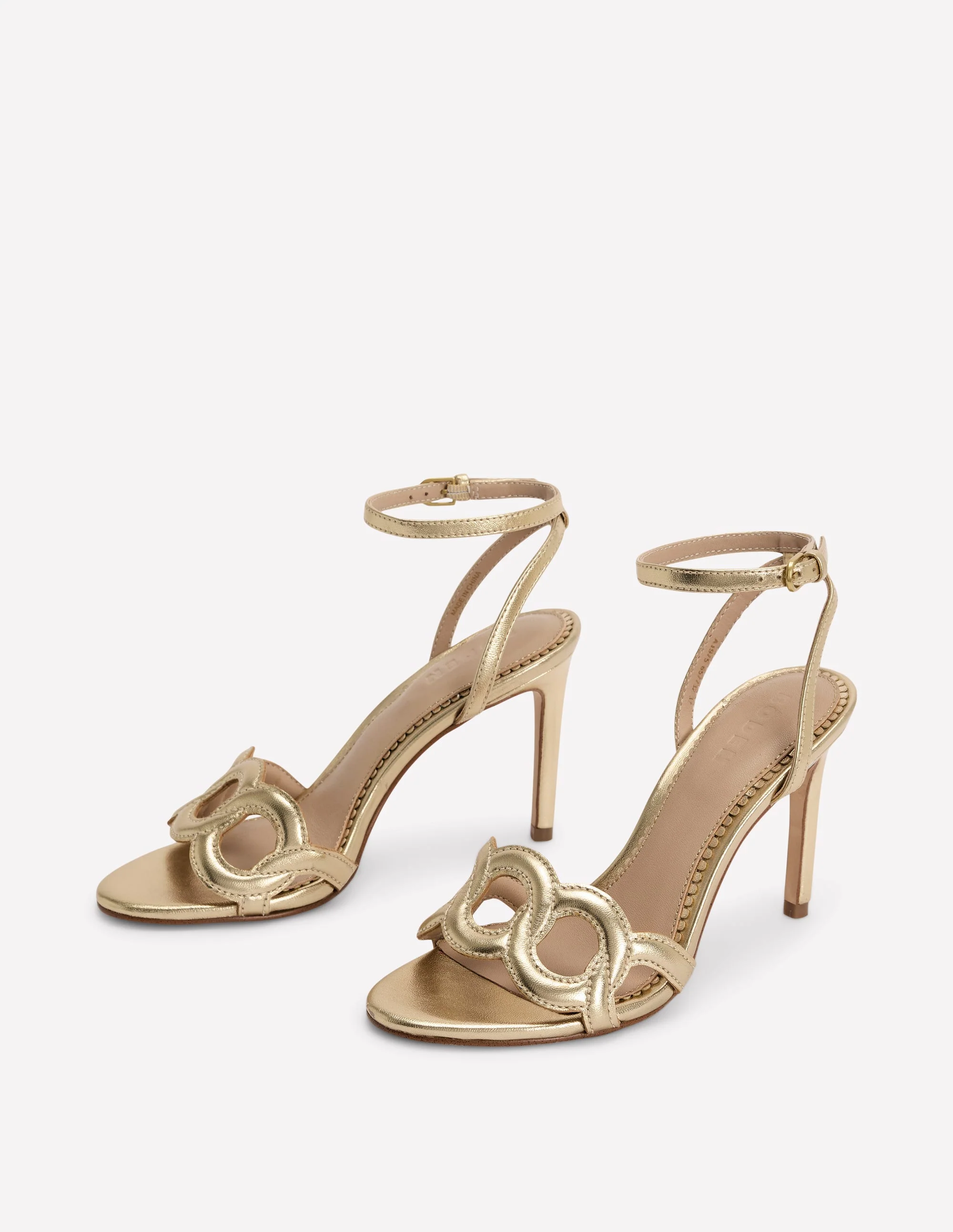 Absatzsandalen mit kreisrunden Details-Aquamarine Bunny - Image 3