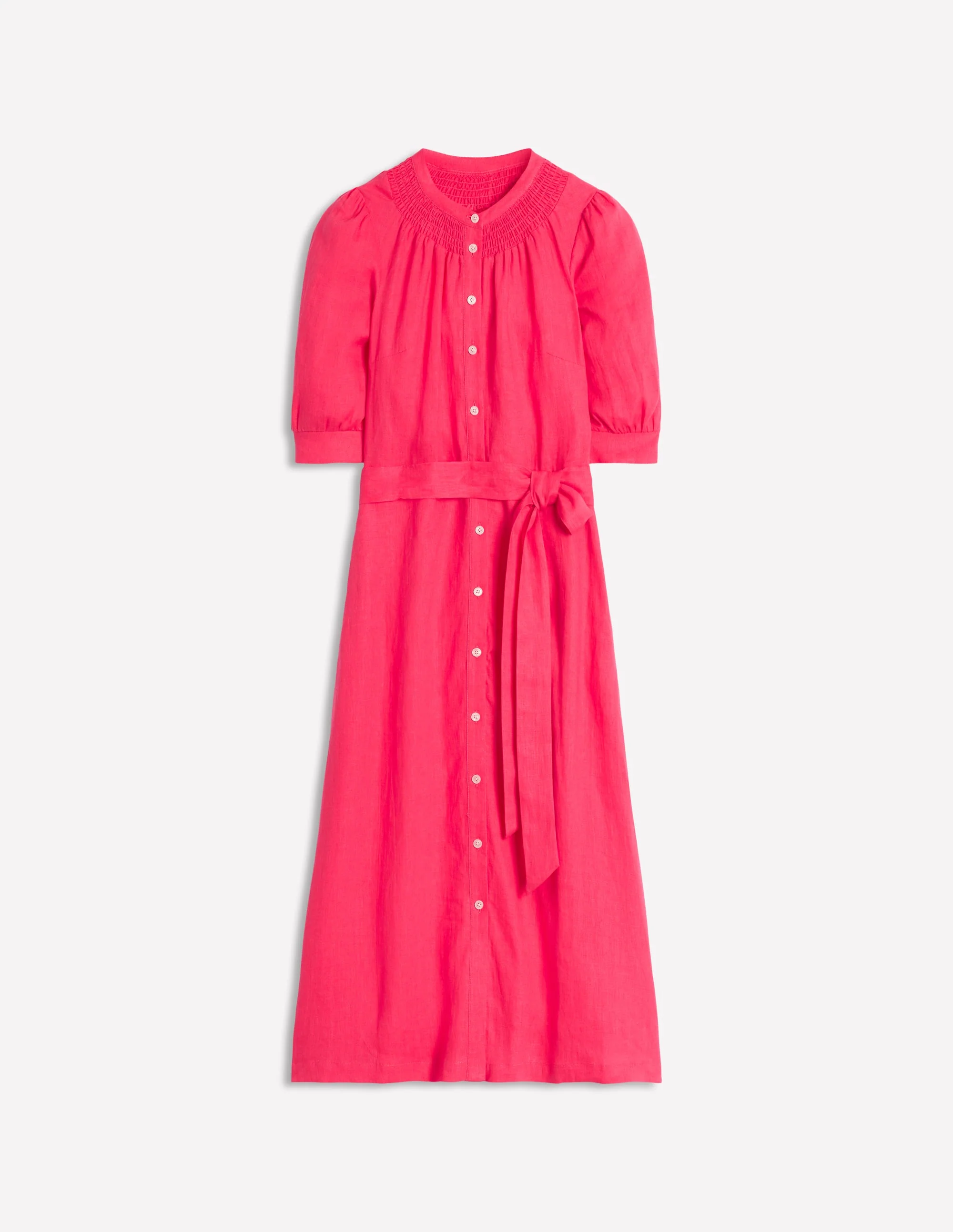 Ada Midikleid aus Leinen-Kamelienrosa - Image 7