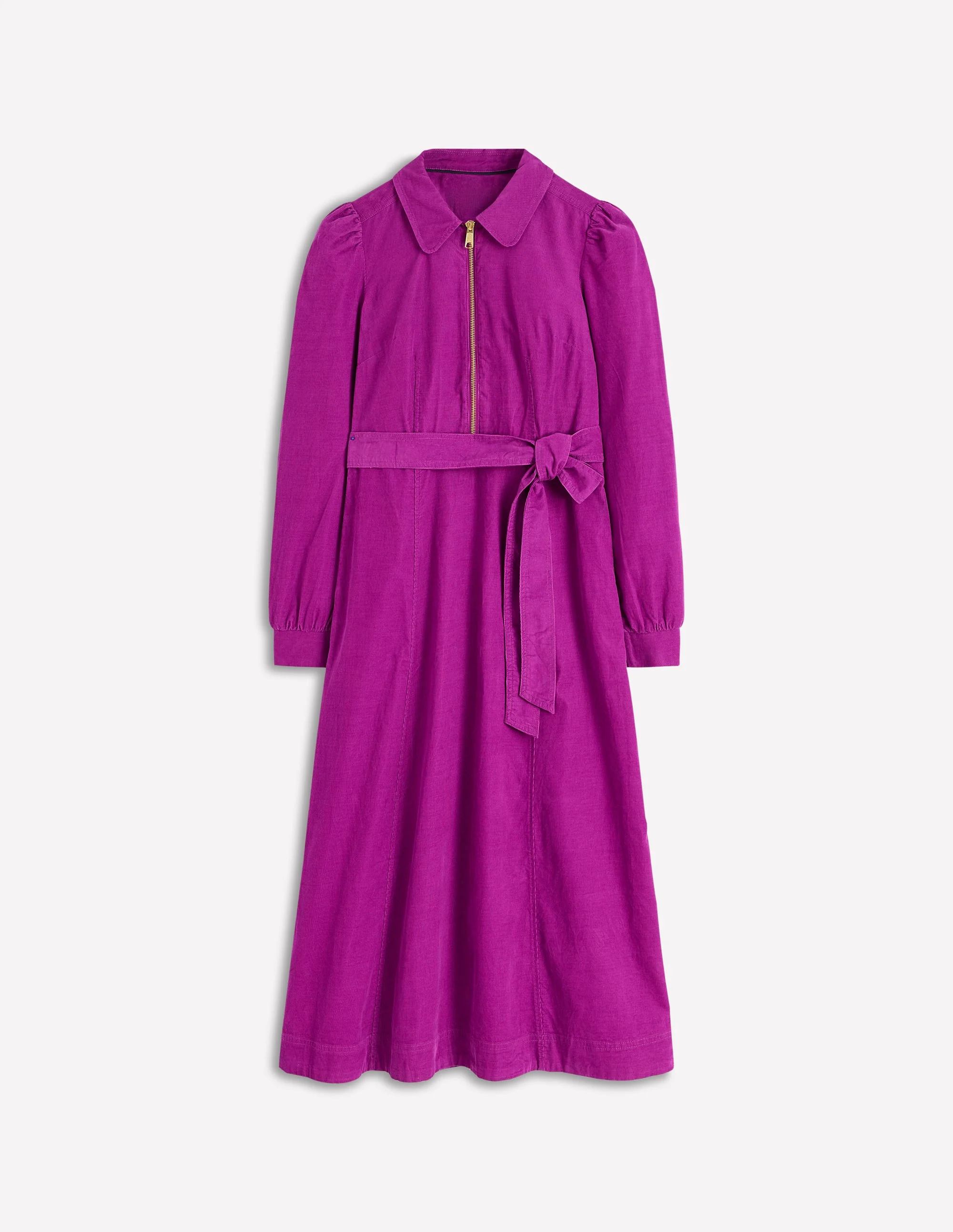 Adelaide Cord-Midikleid mit Reißverschluss-Königliches Lila - Image 5