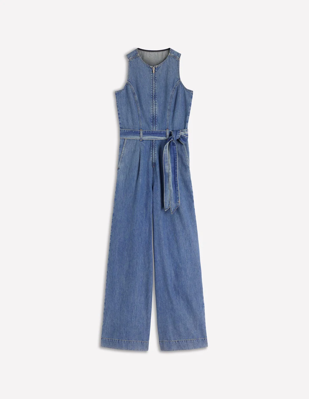 Ärmelloser Jeans-Jumpsuit-Mittelblau Vintage - Image 6