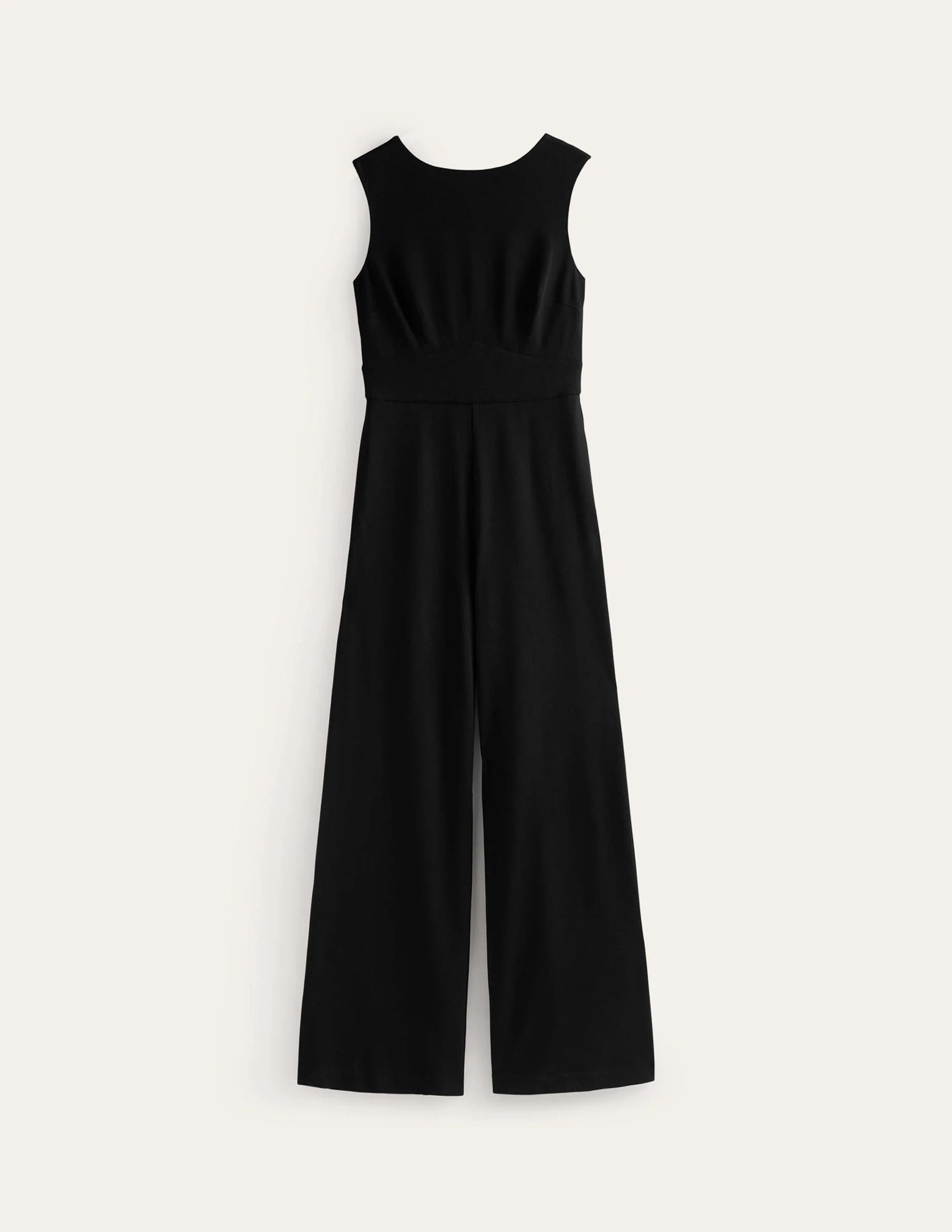 Ärmelloser Ponte-Jumpsuit-Schwarz - Image 5