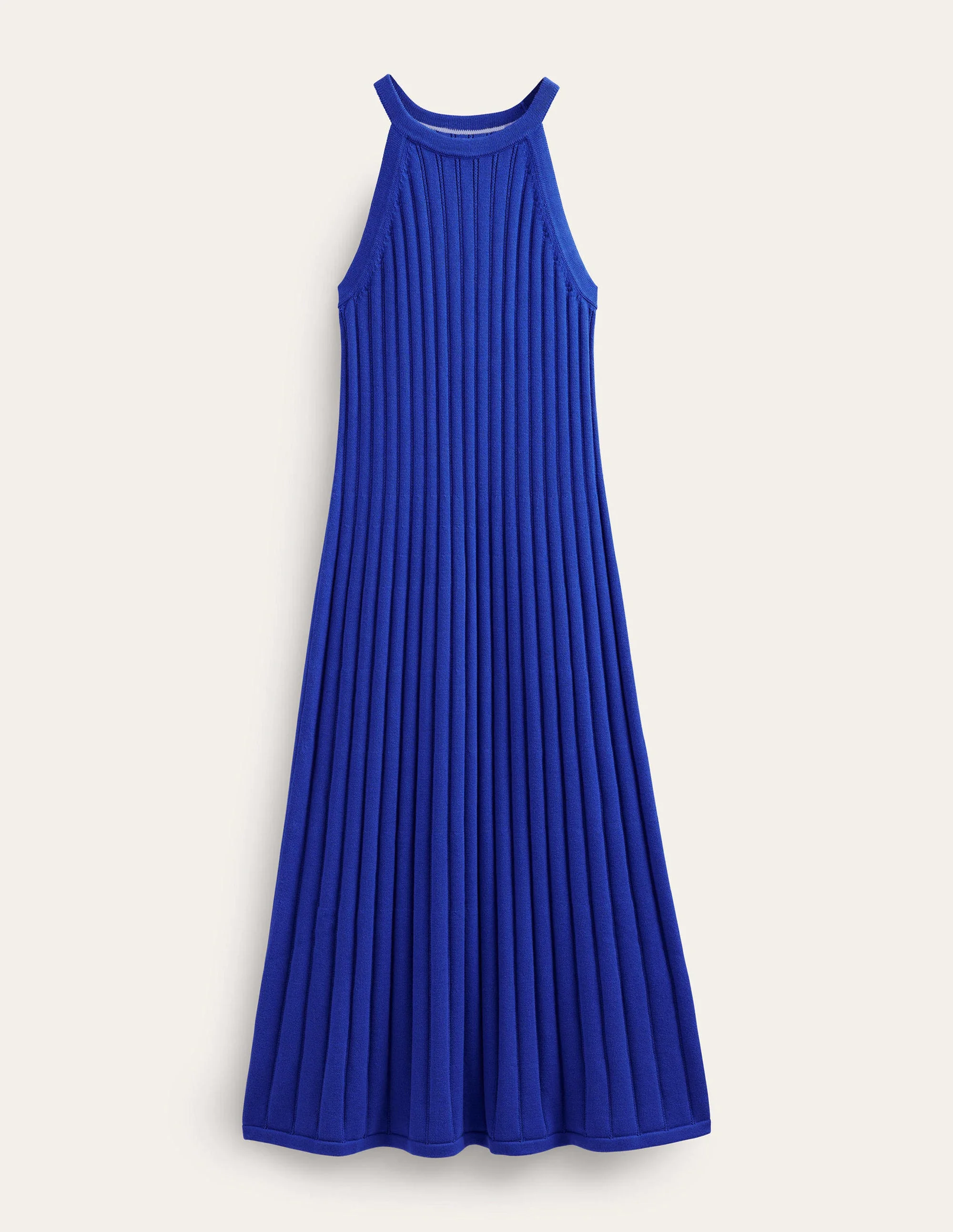 Ärmelloses Strick-Midikleid-Saphirblau - Image 5