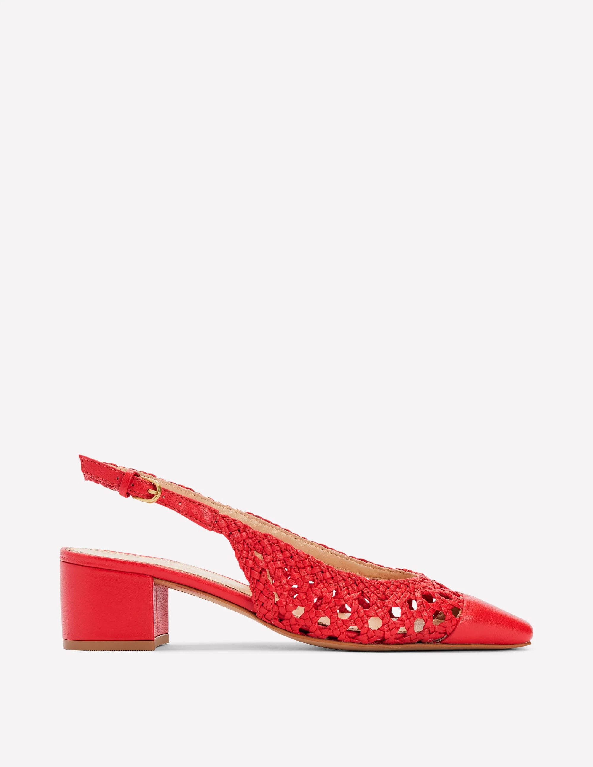 Ailsa Slingbacks mit Blockabsatz-Briefkastenrot Gewebt