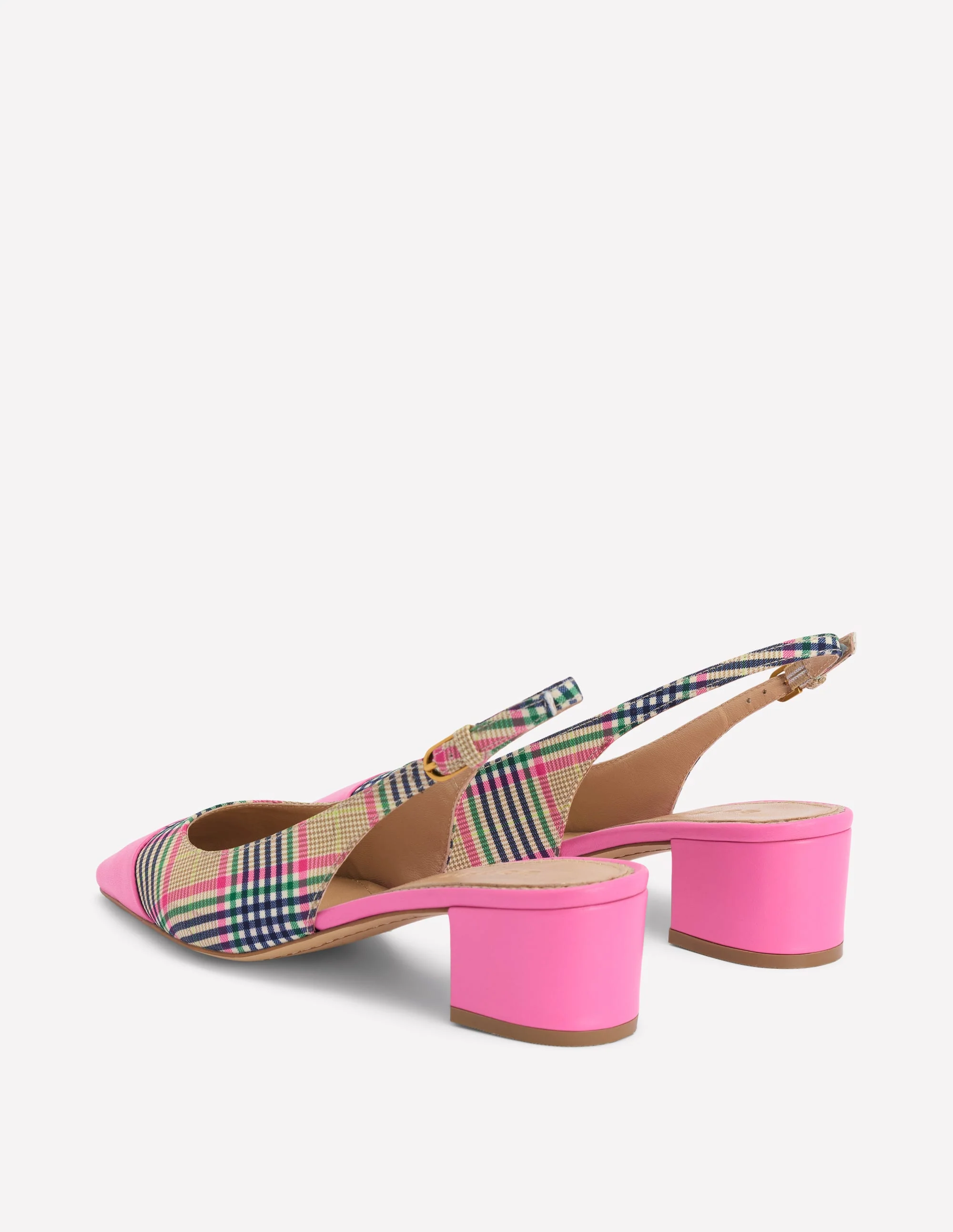 Ailsa Slingbacks mit Blockabsatz-Bunt Karomuster - Image 5