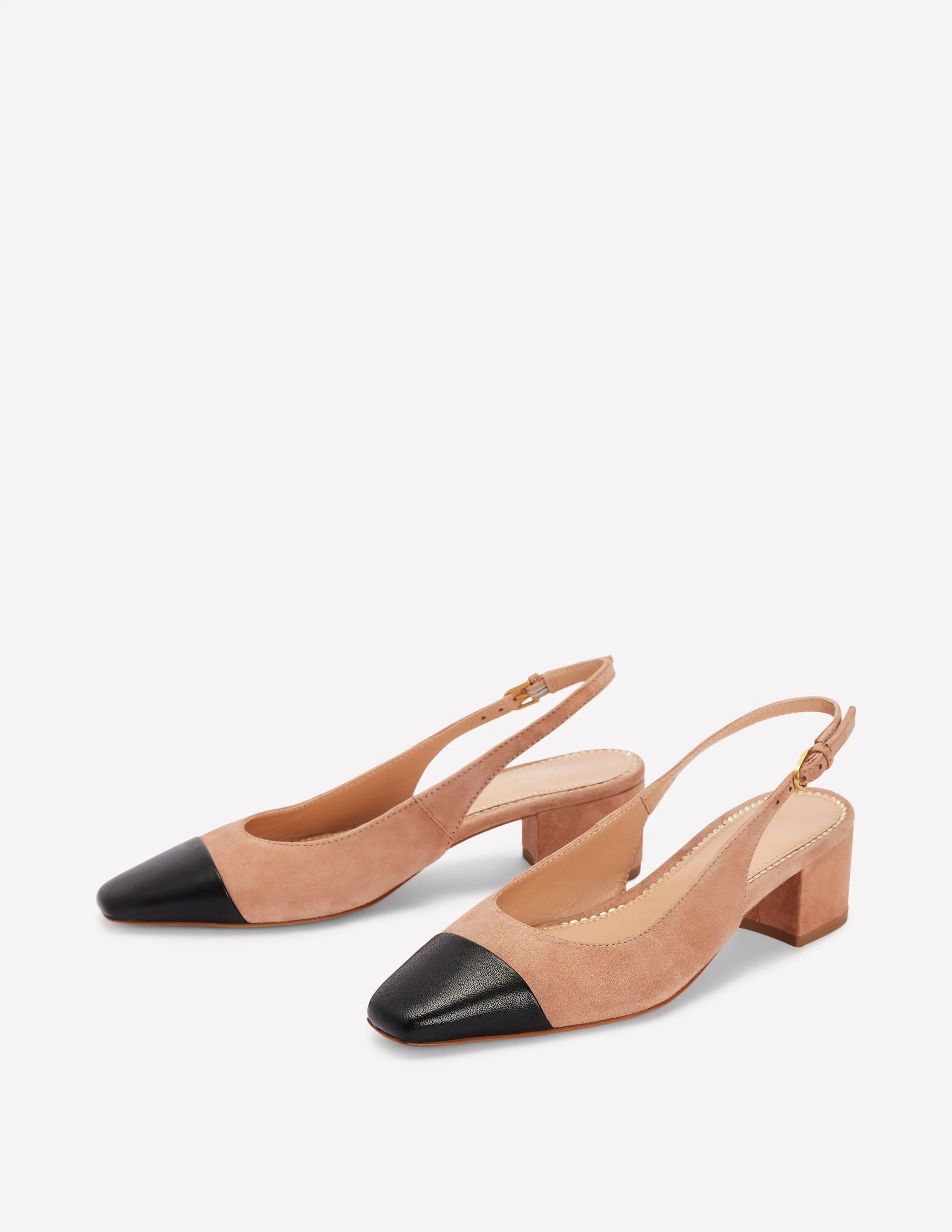Ailsa Slingbacks mit Blockabsatz-Milchkaffee Wildleder - Image 3