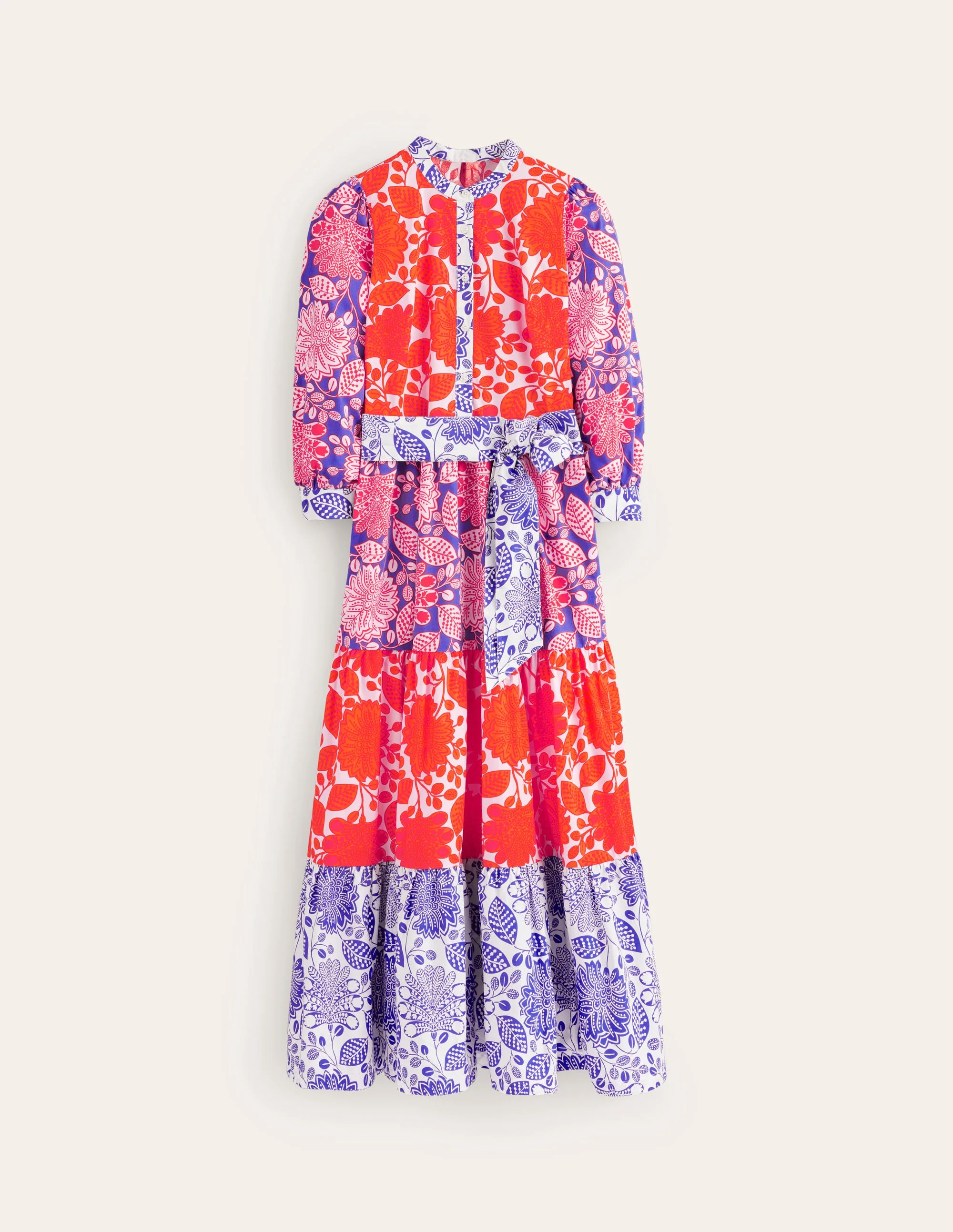Alba Gestuftes Maxikleid aus Baumwolle-Feuerwerk, Gardenia Swirl - Image 7