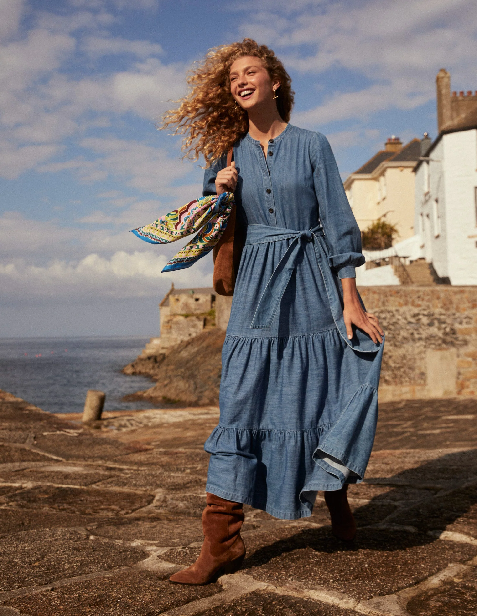 Alba Jeans-Maxikleid-Helles Vintageblau - Image 6