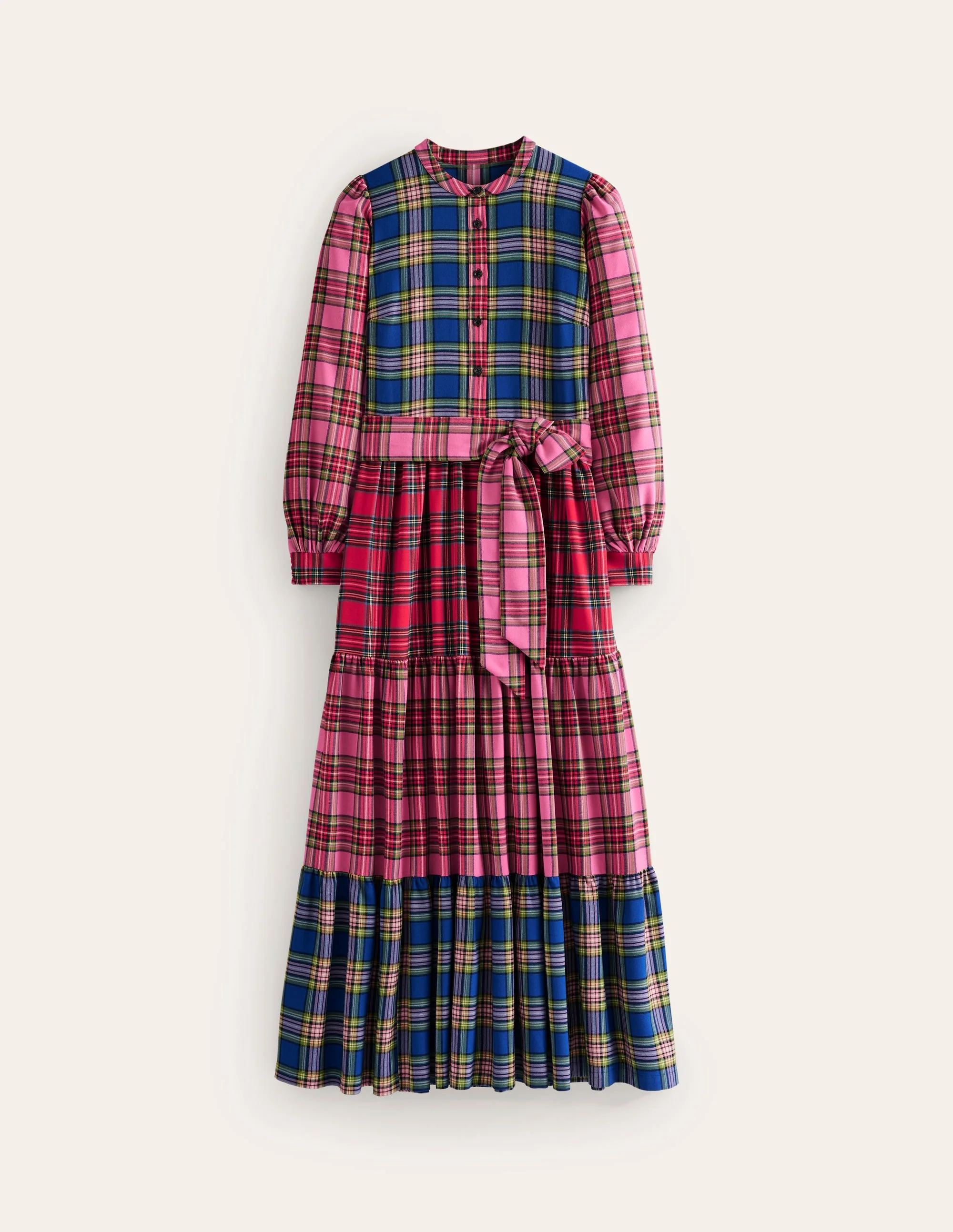 Alba Kariertes Maxikleid-Bunt Kuddelmuddel-Karo - Image 10