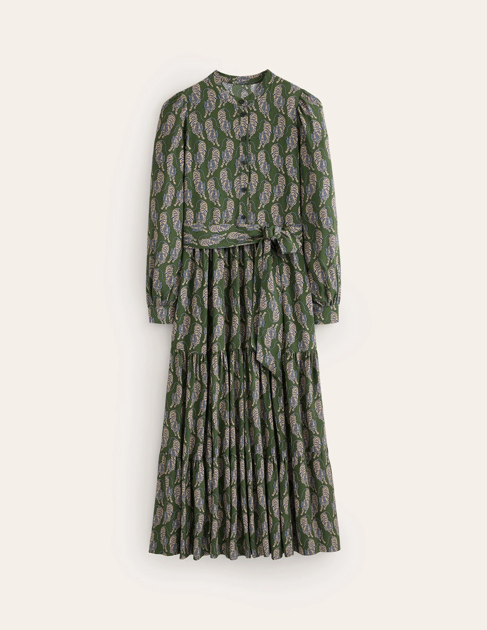 Alba Maxikleid aus Viskose-Schnittlauch, Tiger - Image 6