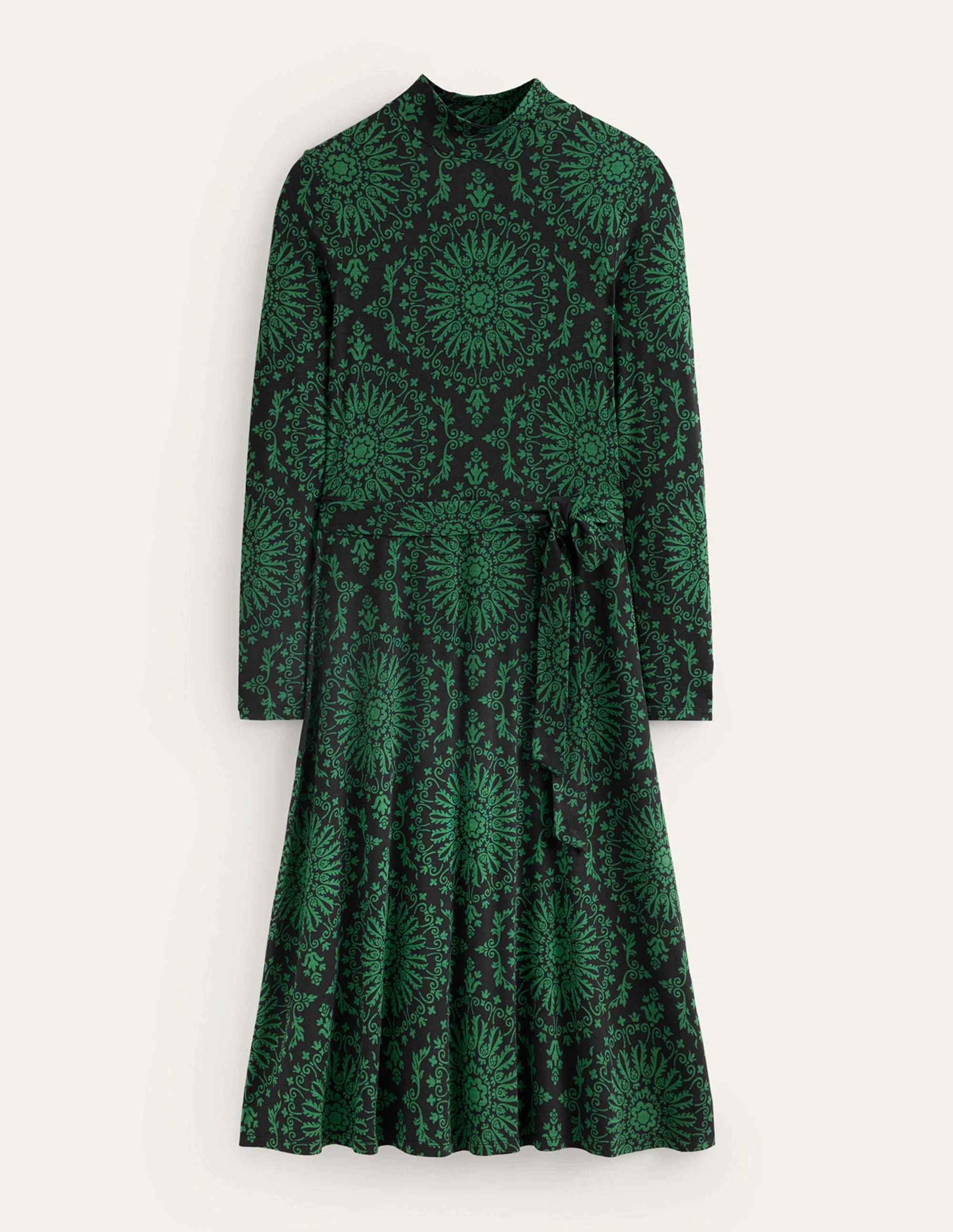 Alberta Midikleid aus Jersey-Amazonasgrün, Artizan Geo - Image 6