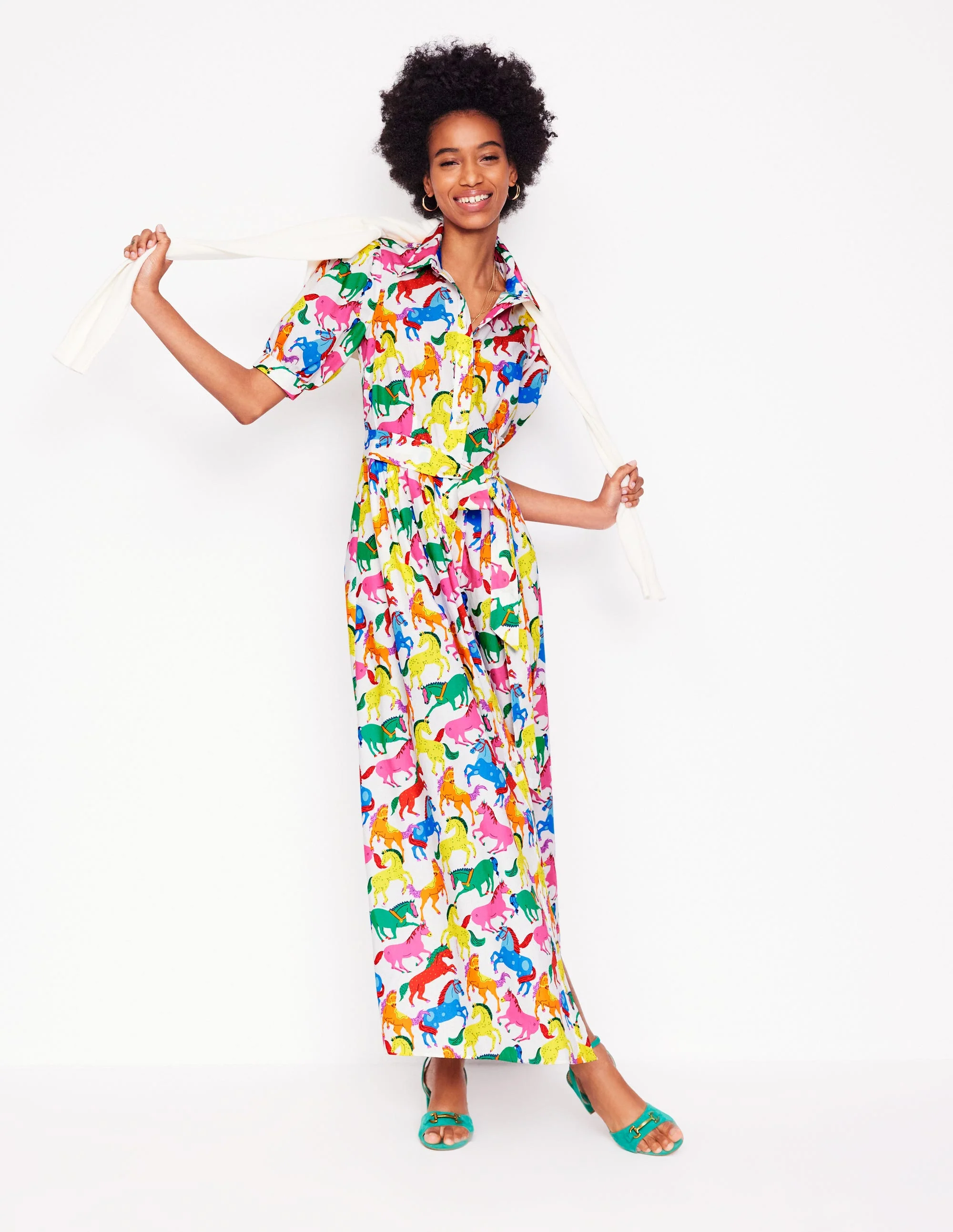 Alexa Maxi-Hemdblusenkleid-Bunt, Ponyclub