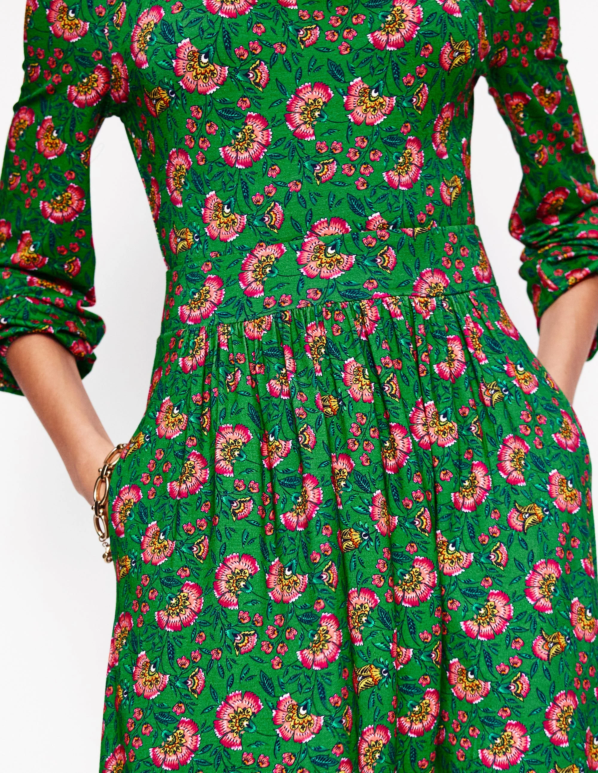 Alexandra Blouson-Jerseykleid-Paradiesgrün, Rebe - Image 2