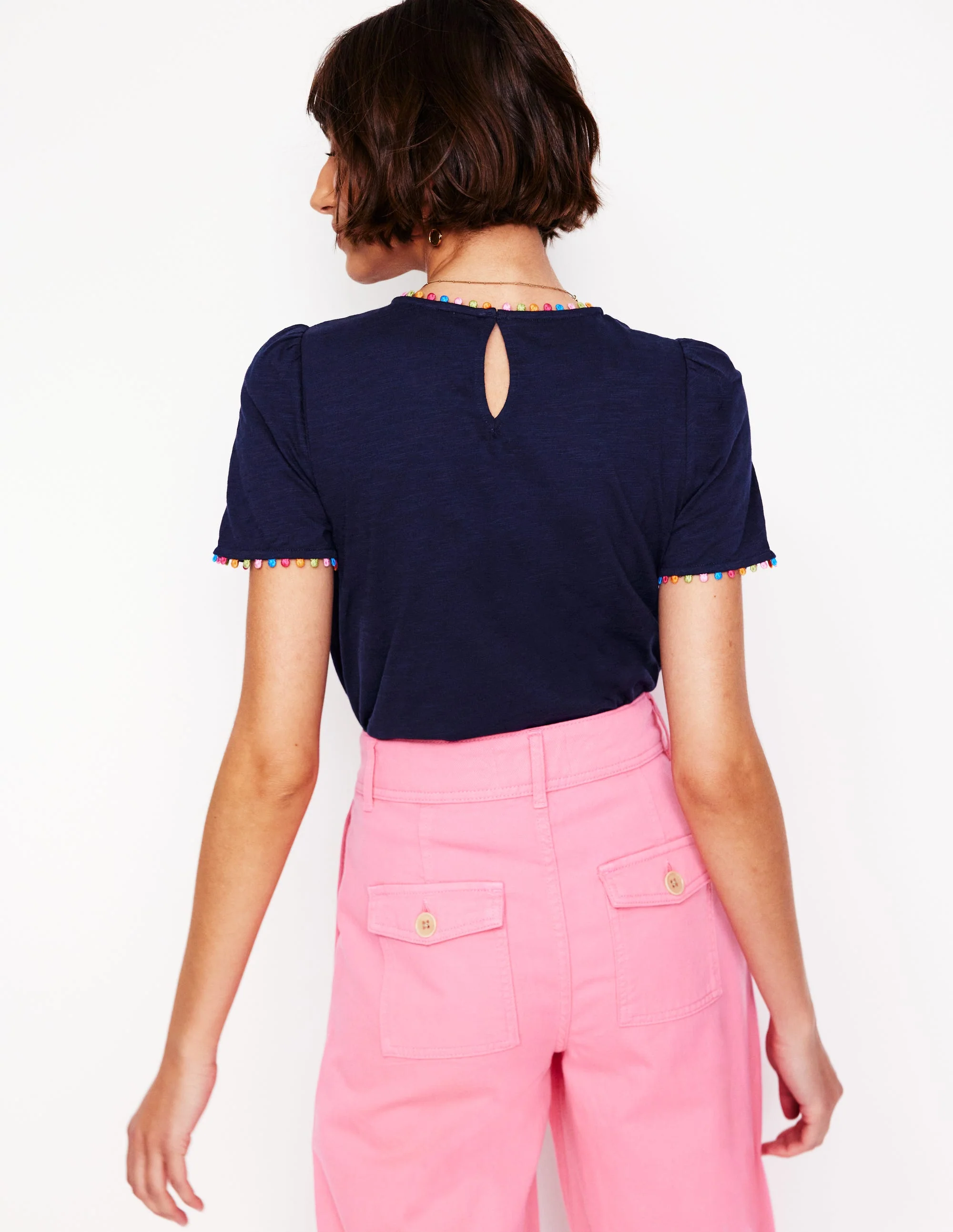 Ali Jersey-T-Shirt-Marineblau, Bunt - Image 3