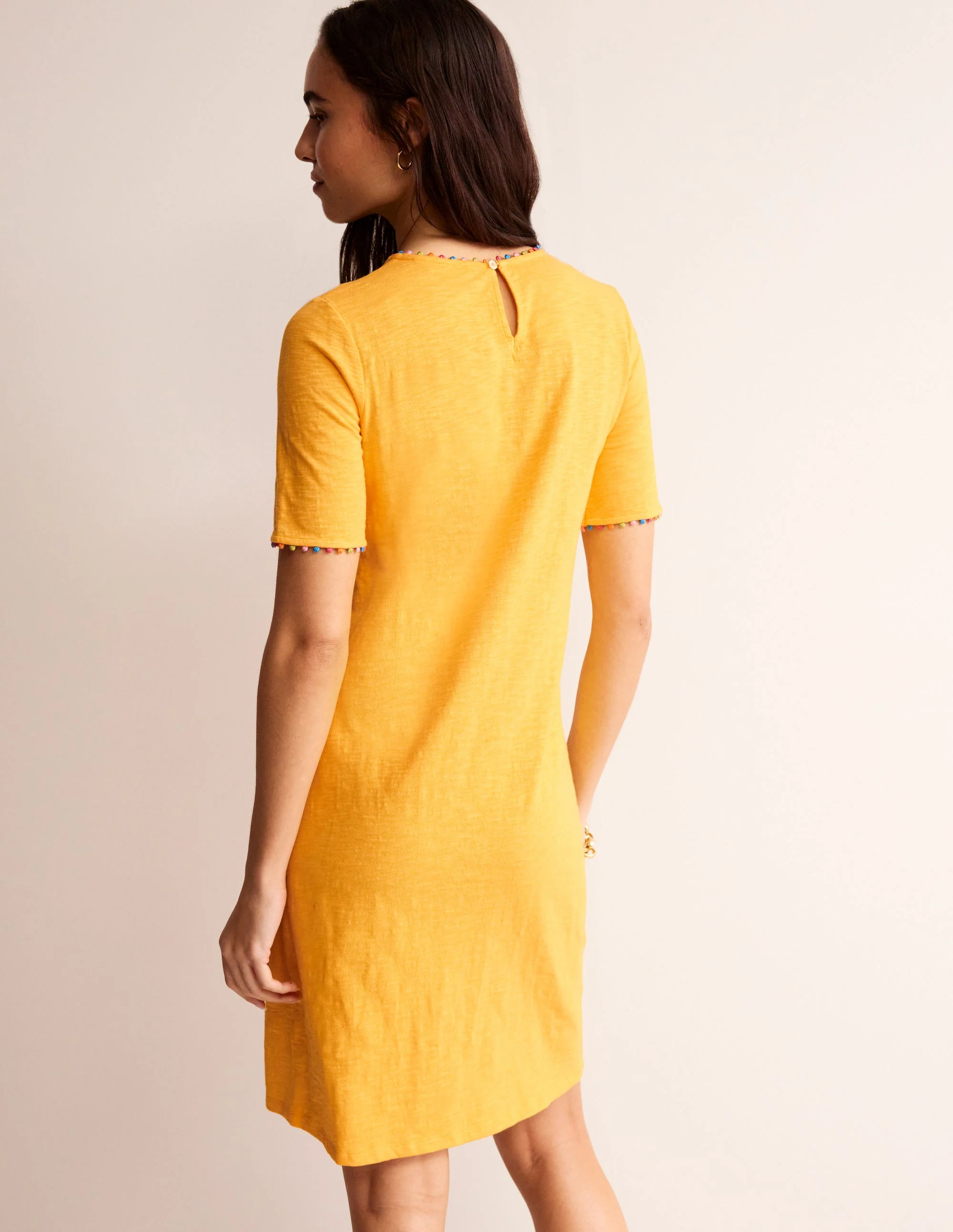 Ali Kleid mit Bommelborte-Künstlerisches Gold - Image 3