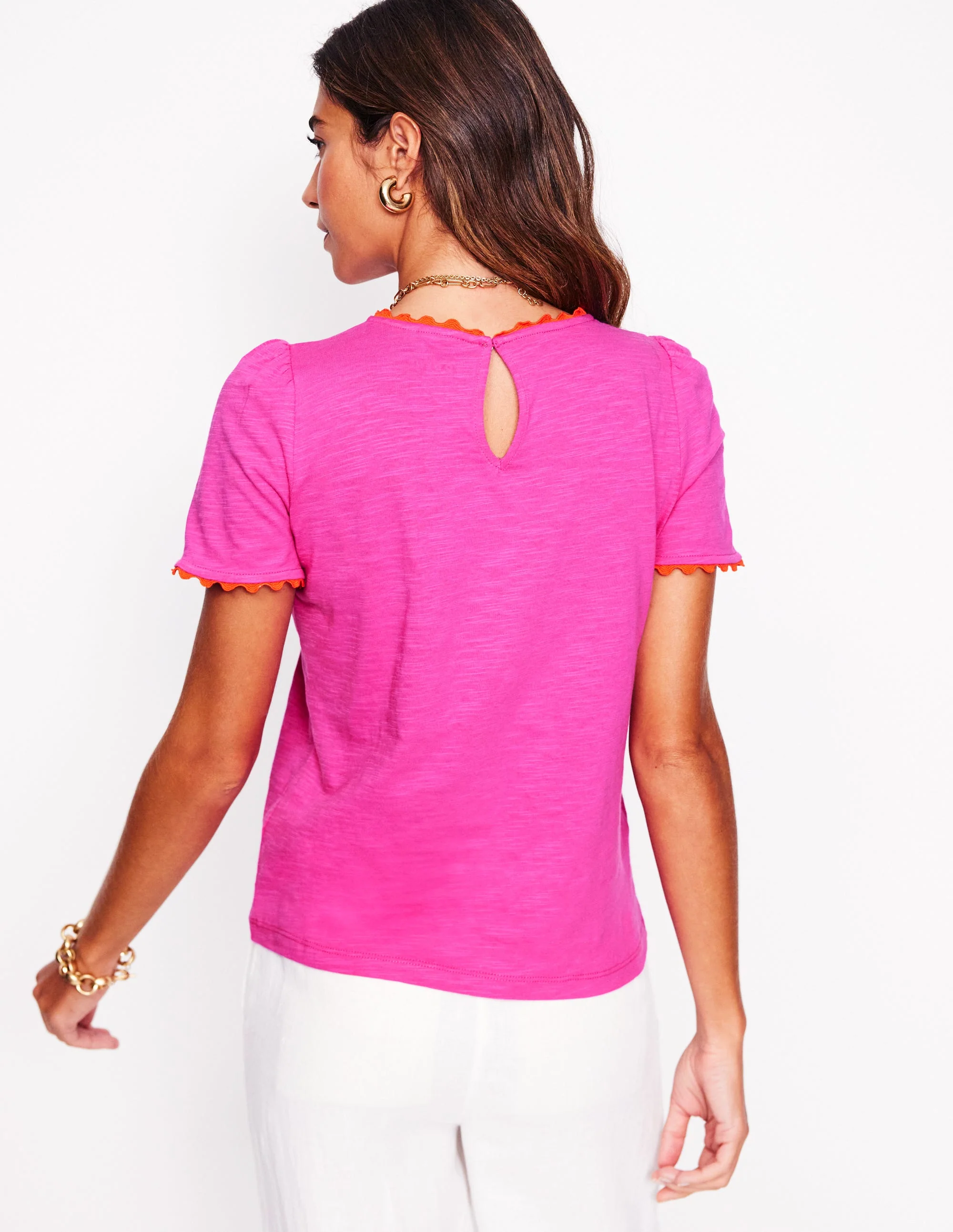 Ali T-Shirt mit Zackenlitze-Cosmeen-Pink - Image 3