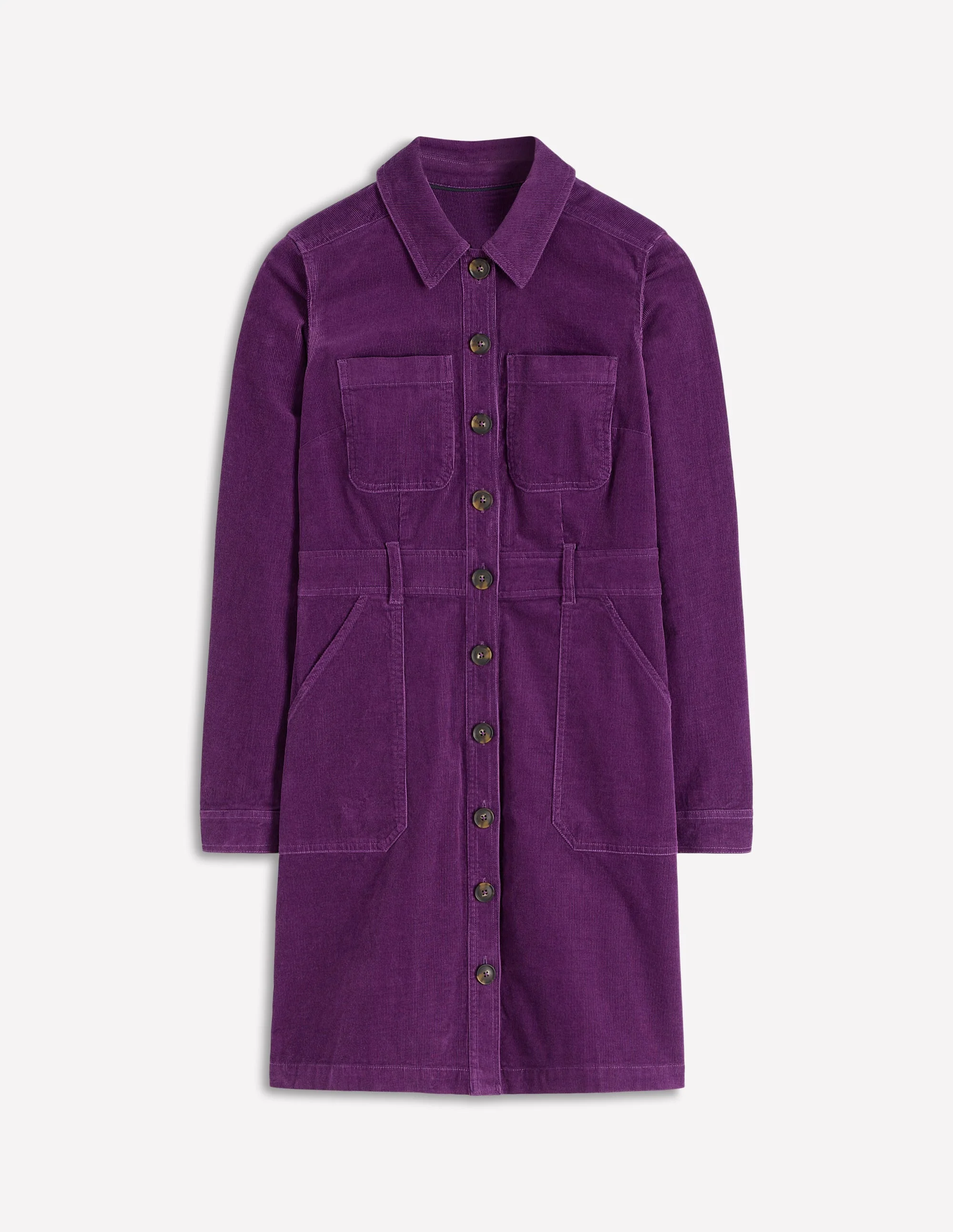 Amanda Kurzes Cordkleid-Viola Violett - Image 5