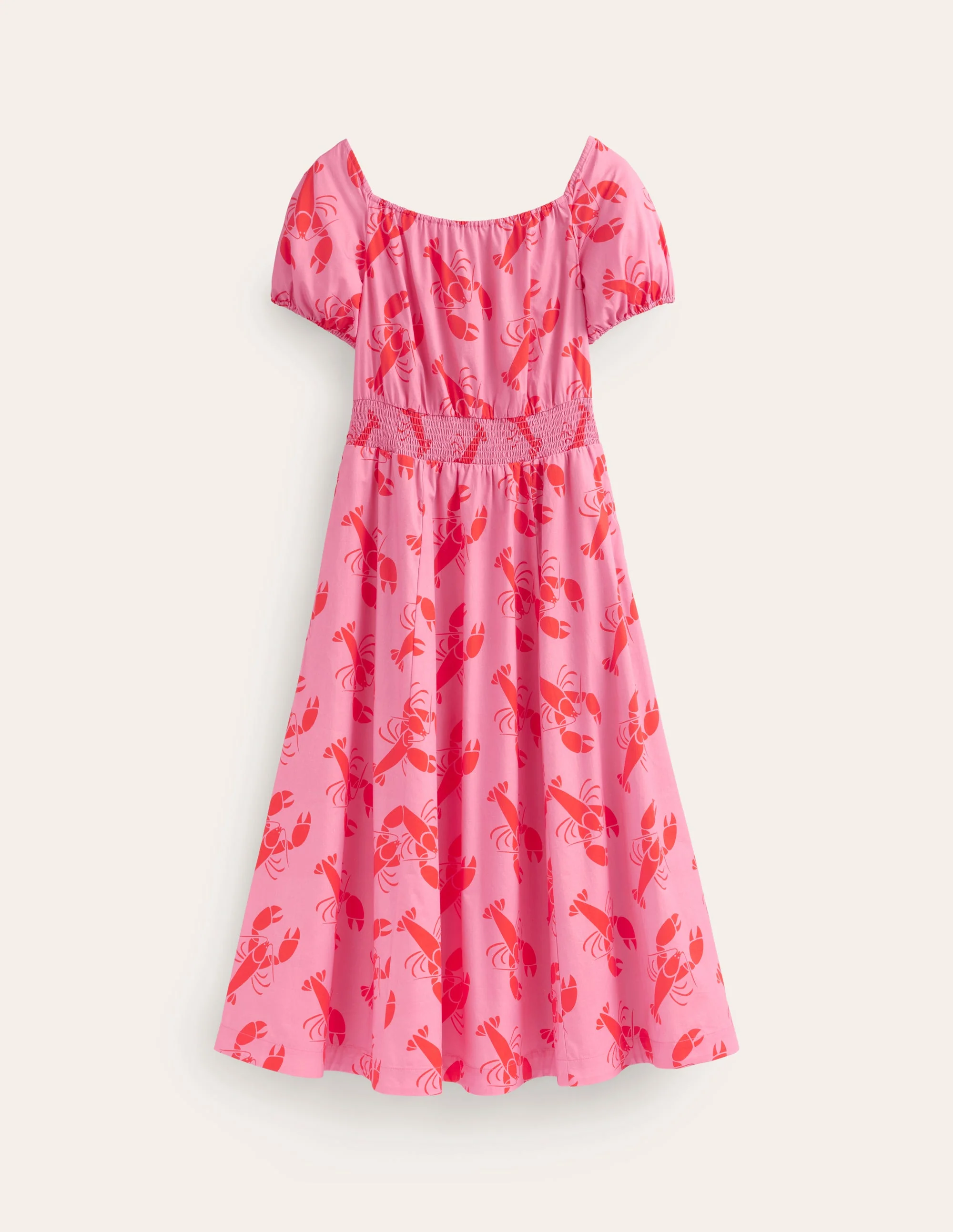 Amber Baumwoll-Midikleid-Kaschmir Rose, Hummer - Image 6