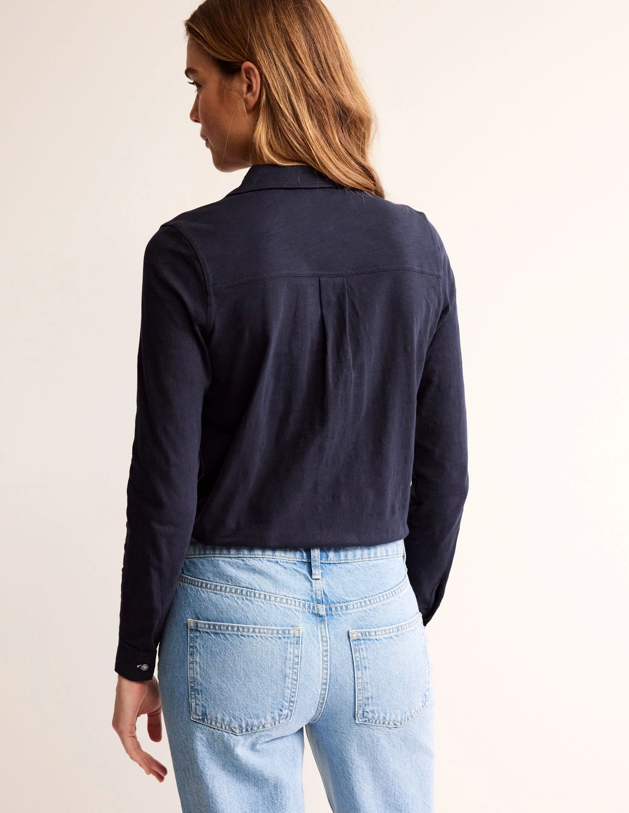 Amelia Jersey-Hemd-Marineblau - Image 4