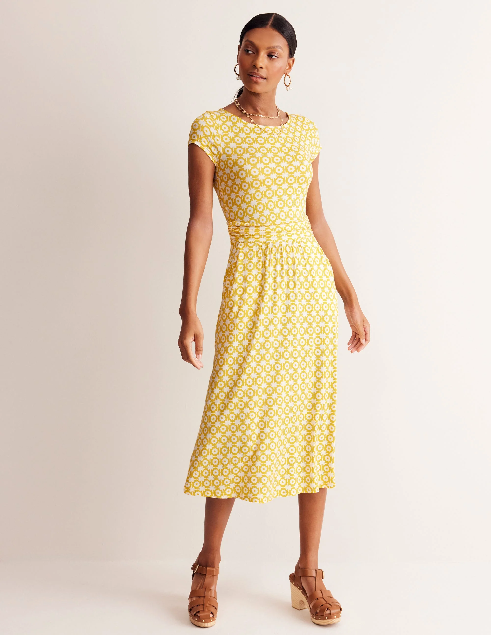 Amelie Jersey-Midikleid-Maracuja, Blüten-Kachel - Image 4