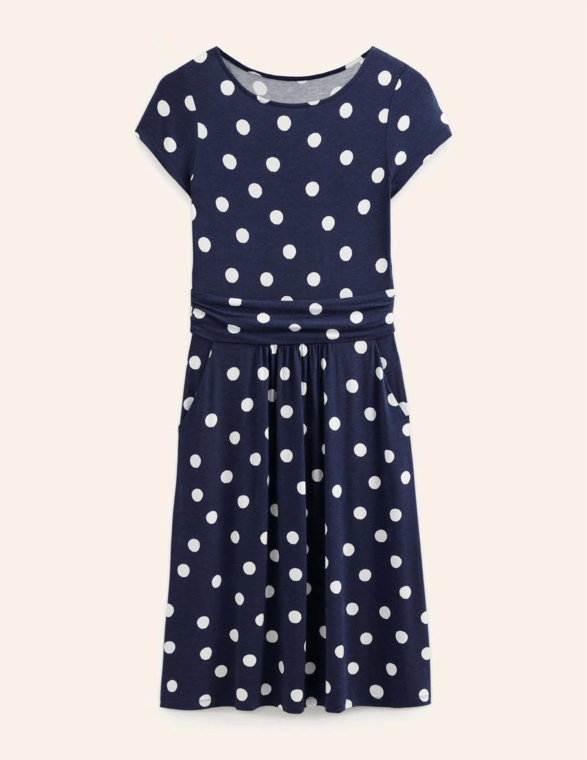 Amelie Jerseykleid-Französisches Marineblau, Farbflecken - Image 7