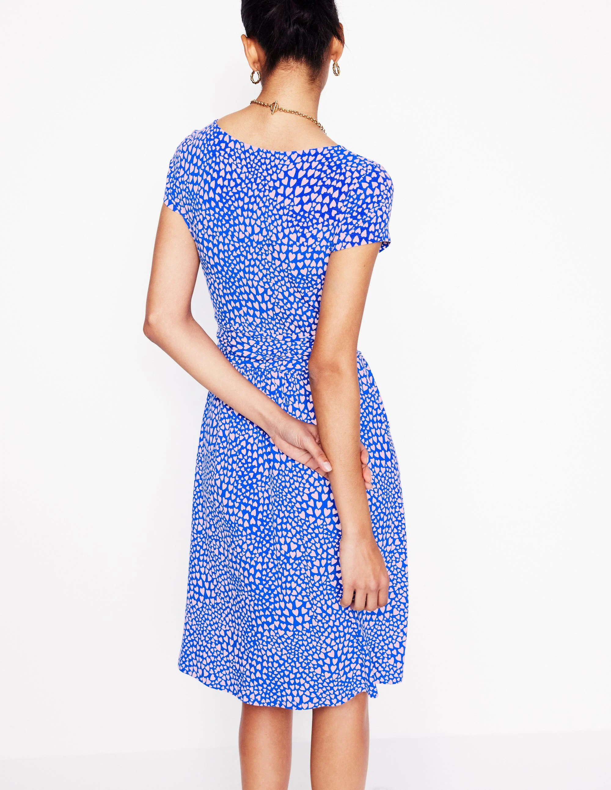 Amelie Jerseykleid-Galerie-Blau, Paisley-Herz - Image 3