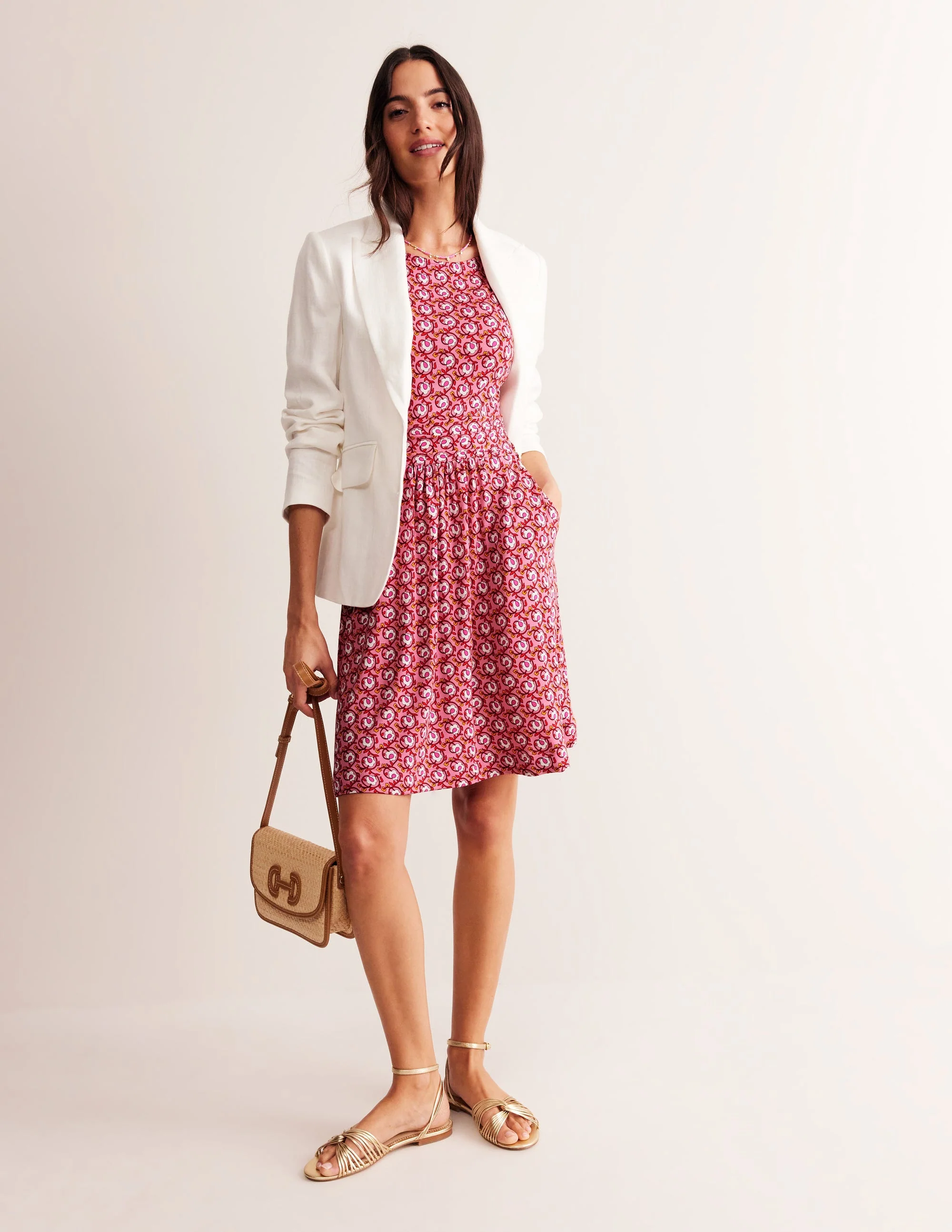 Amelie Jerseykleid-Kaschmirrose, Blätter-Terrace - Image 4