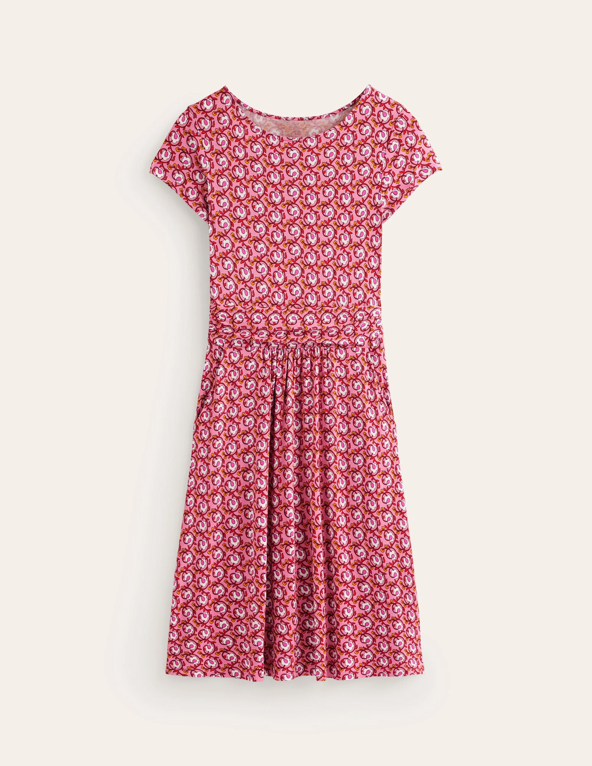 Amelie Jerseykleid-Kaschmirrose, Blätter-Terrace - Image 5