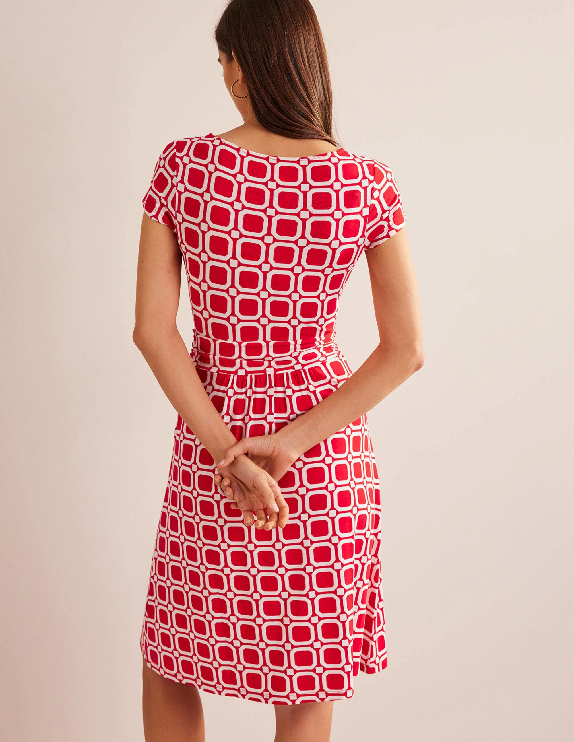 Amelie Jerseykleid-Pepperoni, Block Würfel - Image 3