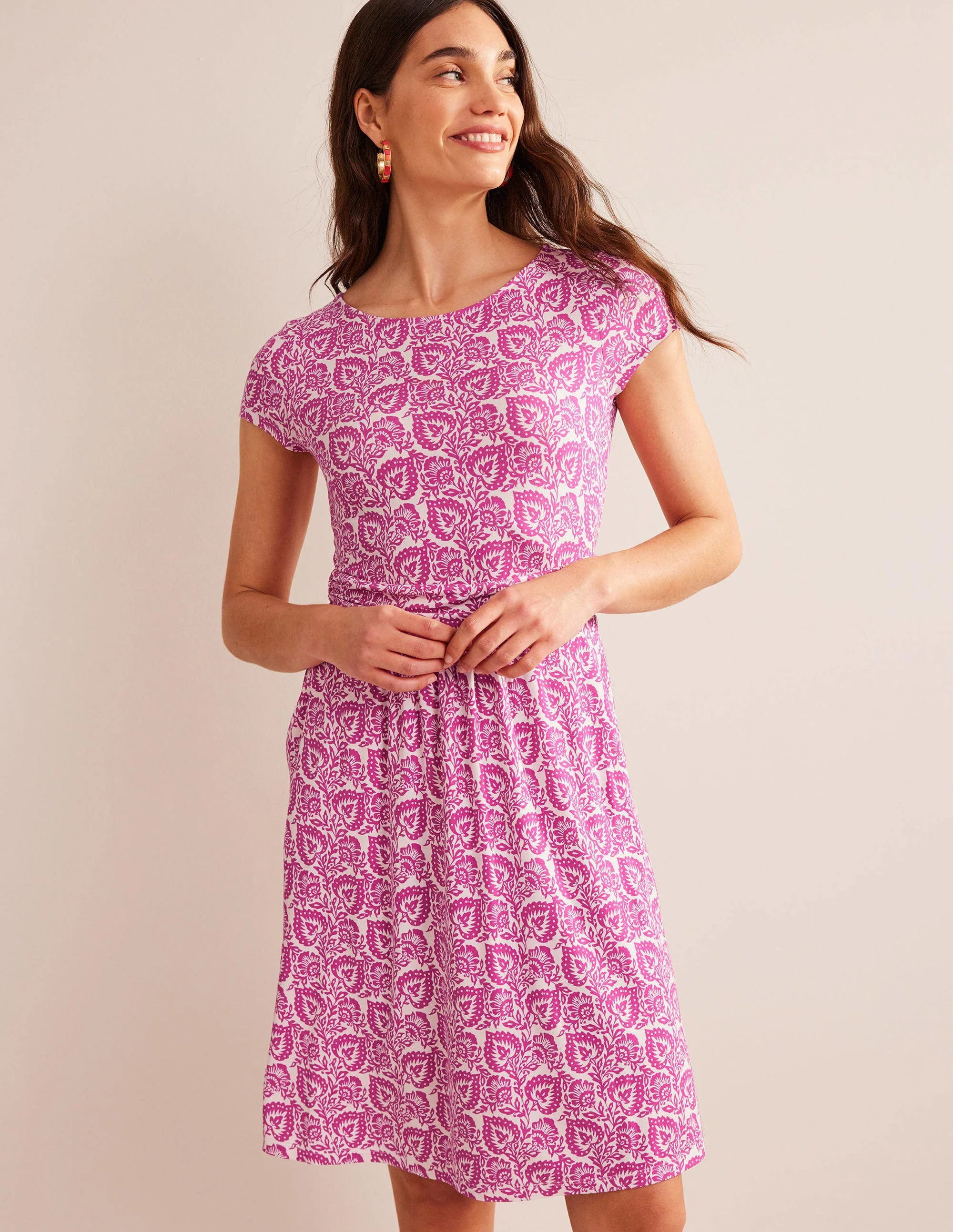 Amelie Jerseykleid-Phloxrosa, Eichenterrasse - Image 4