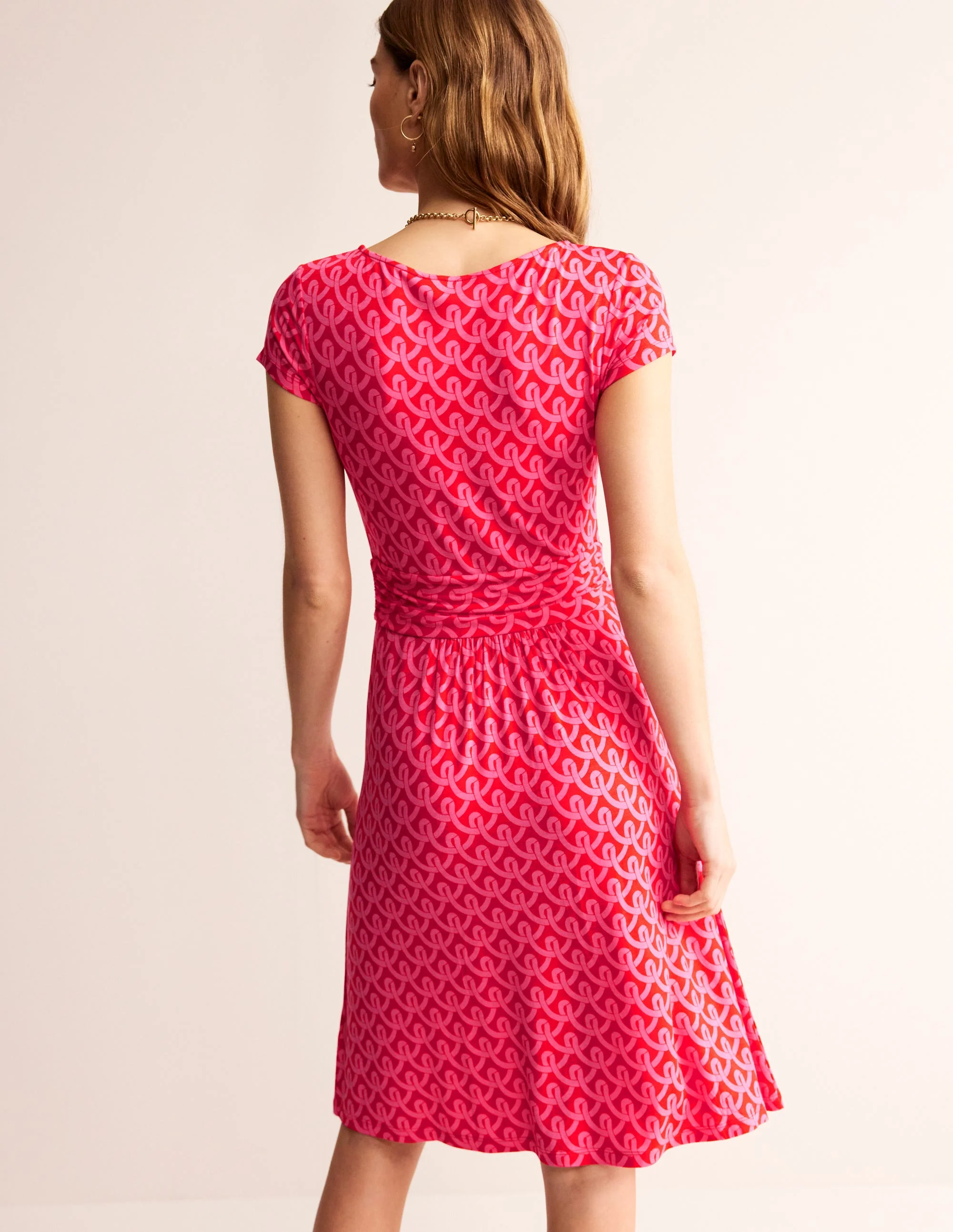 Amelie Jerseykleid-Sangria Sunset Pink, Geo Terrace - Image 3