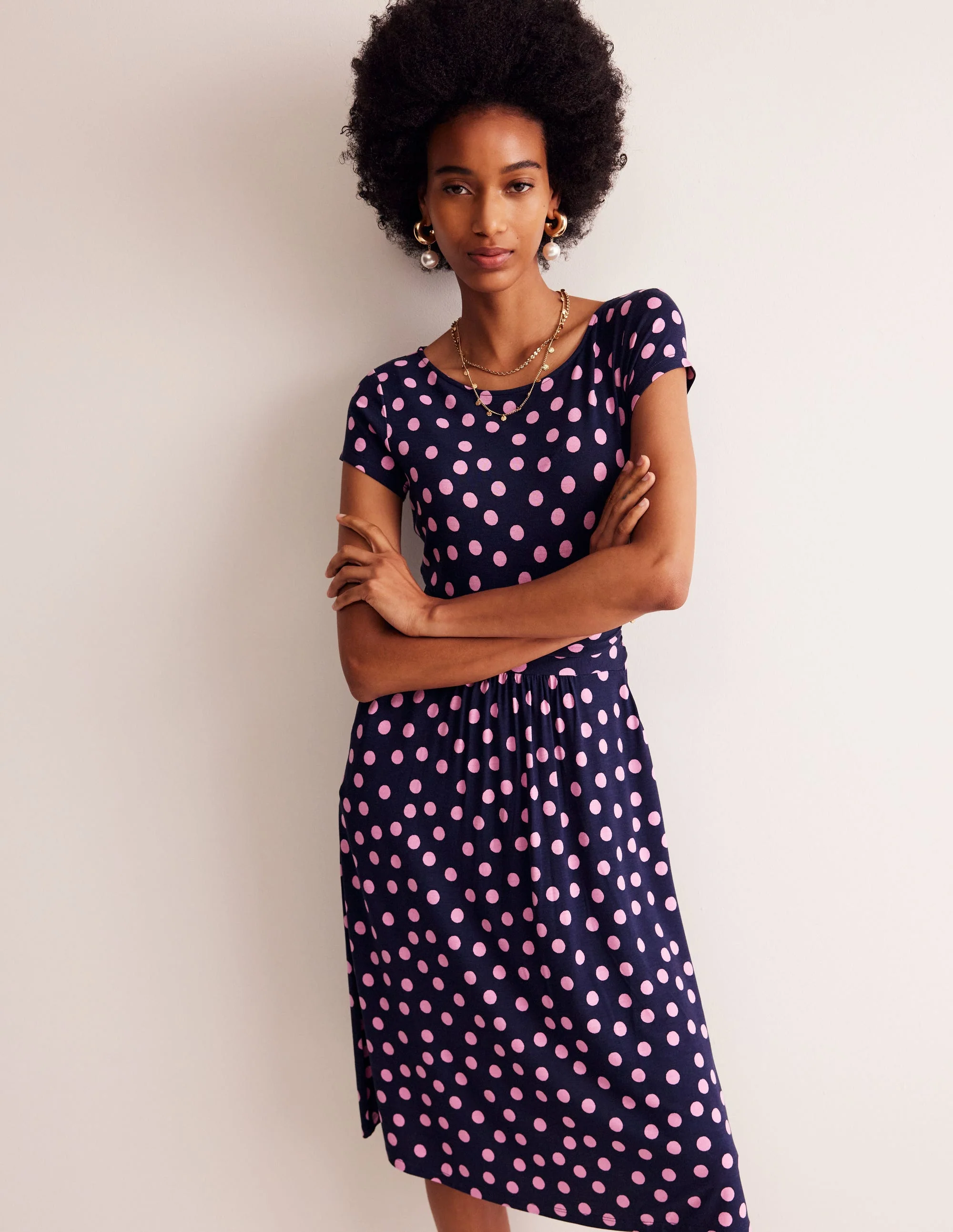 Amelie Jerseykleid-Sorbet, Abstrakte Punkte