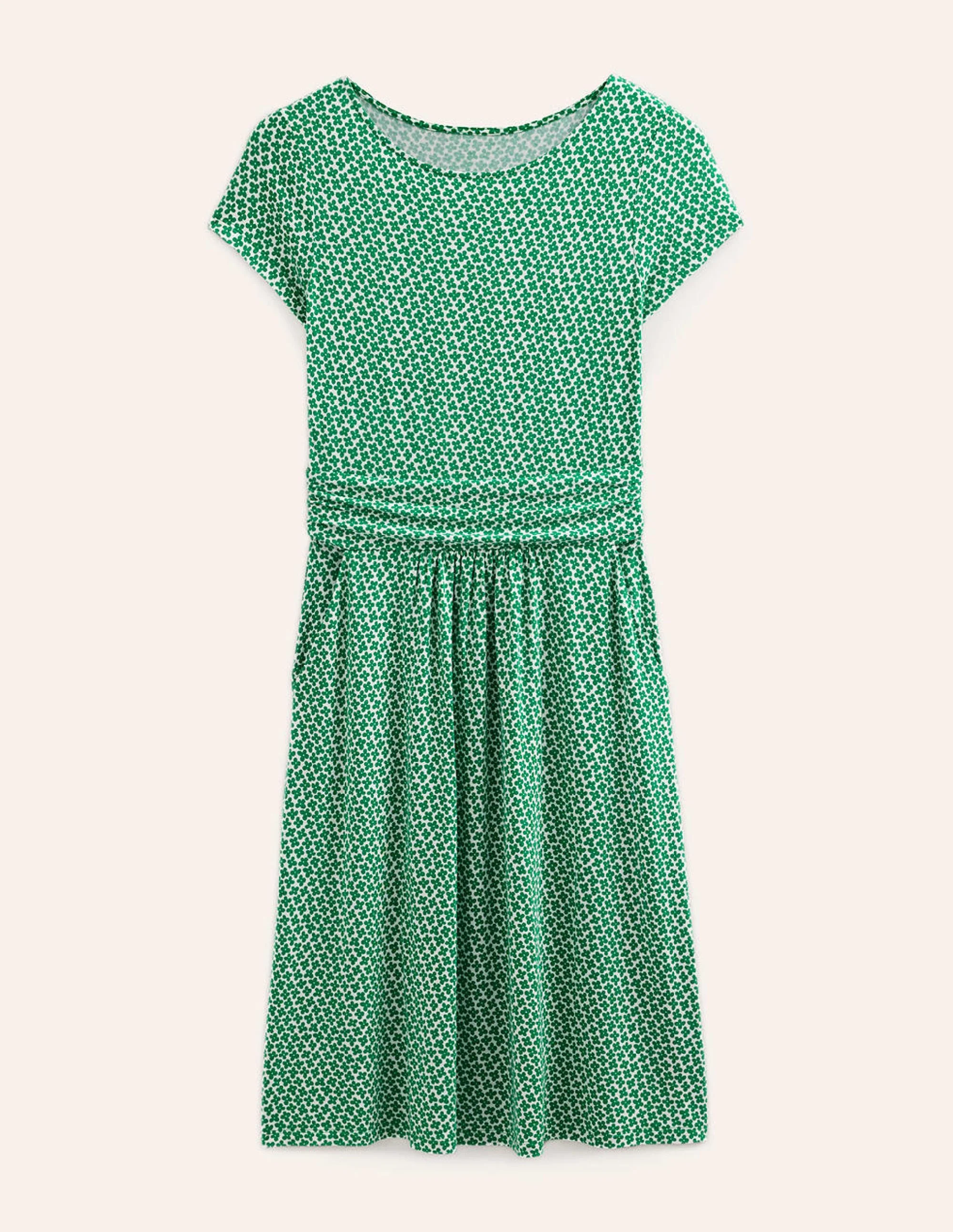 Amelie Jerseykleid-Wiesengrün, Gänseblümchenknospe - Image 7