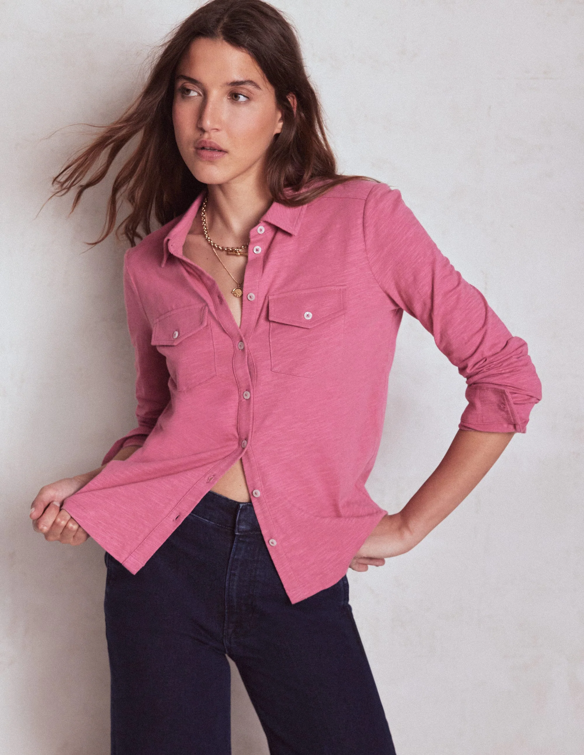 Amy Jersey-Hemd-Rosa Heide