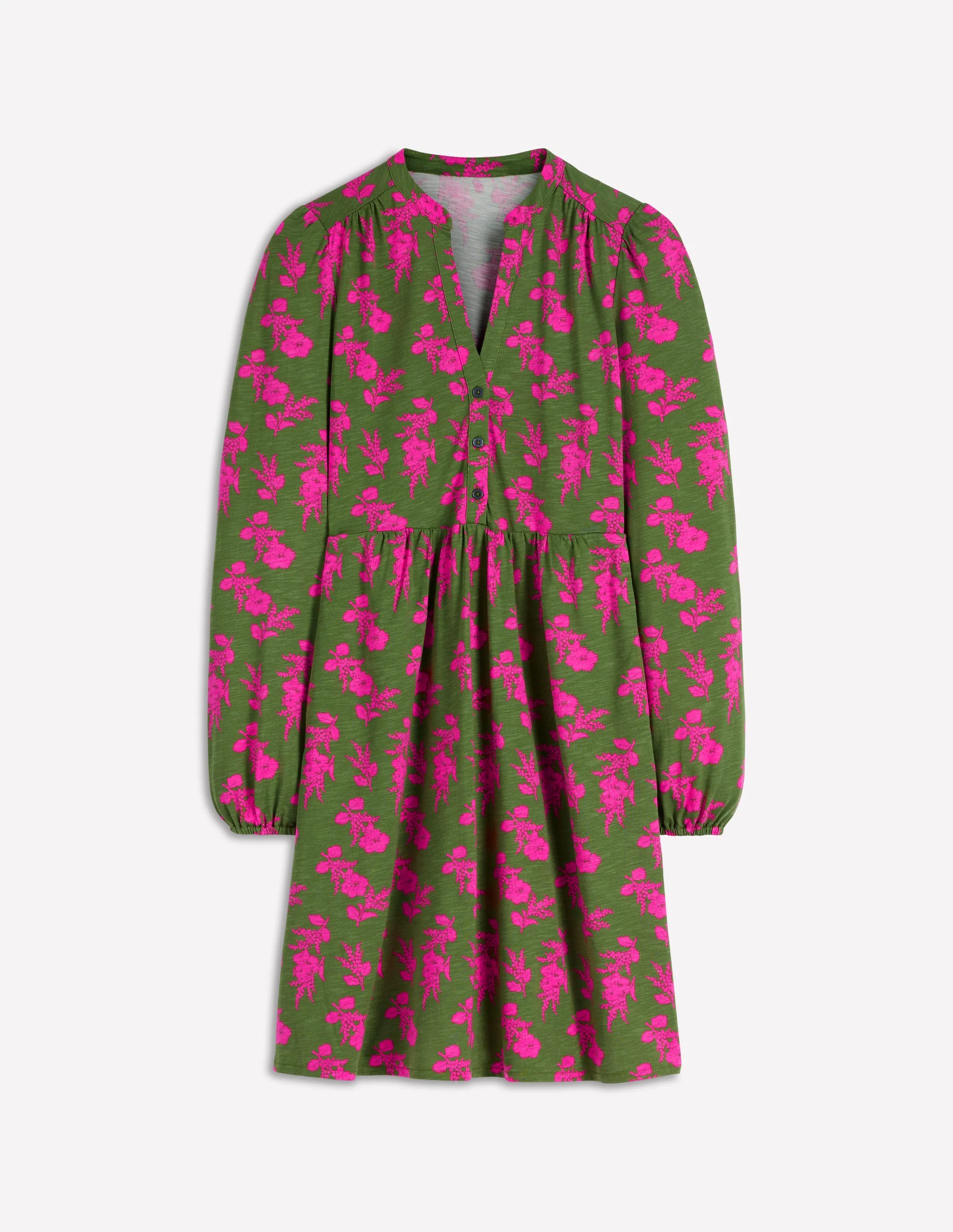 Amy Kurzes Jerseykleid-Olivgrün, Blühender Zweig - Image 6