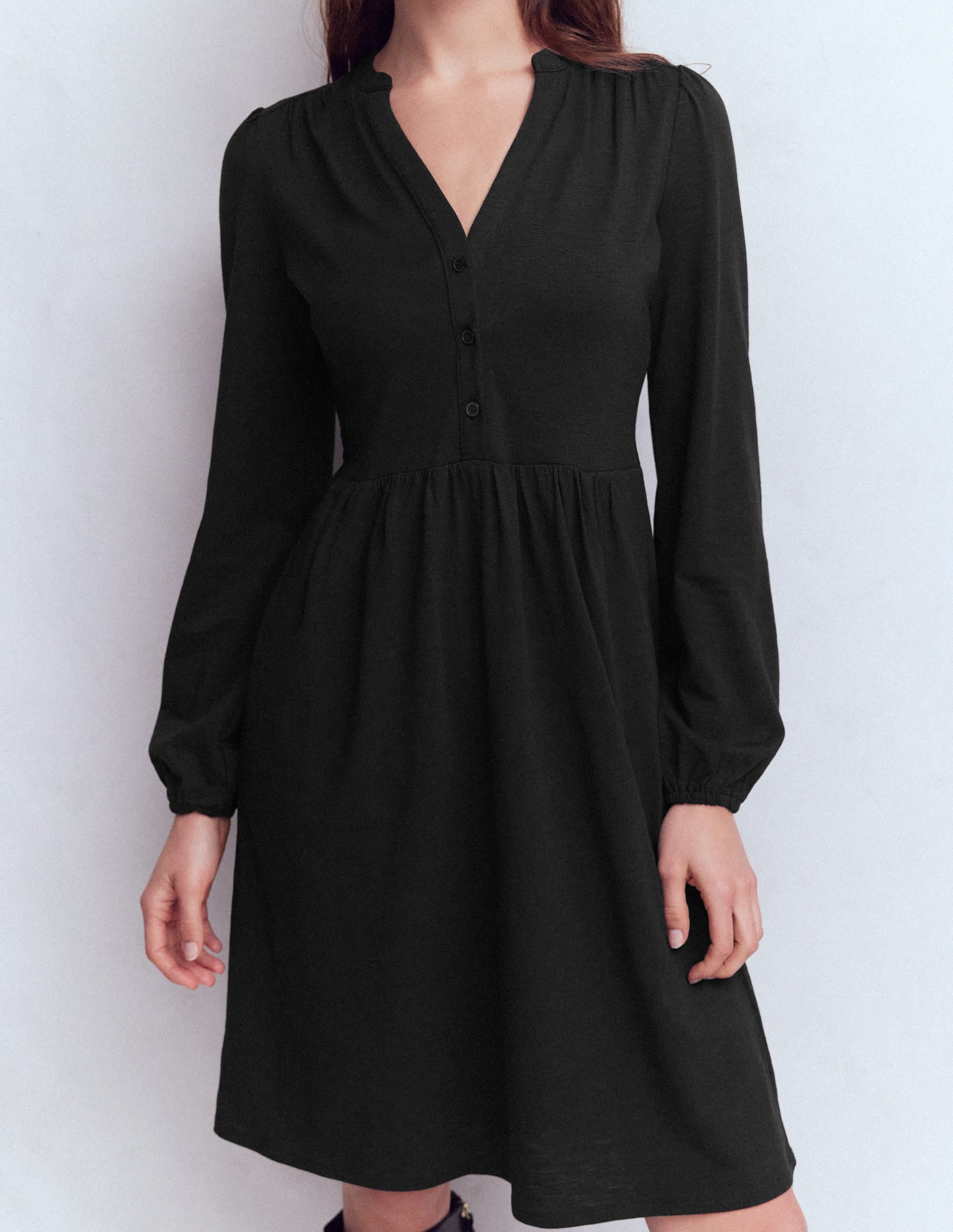 Amy Kurzes Jerseykleid-Schwarz - Image 3