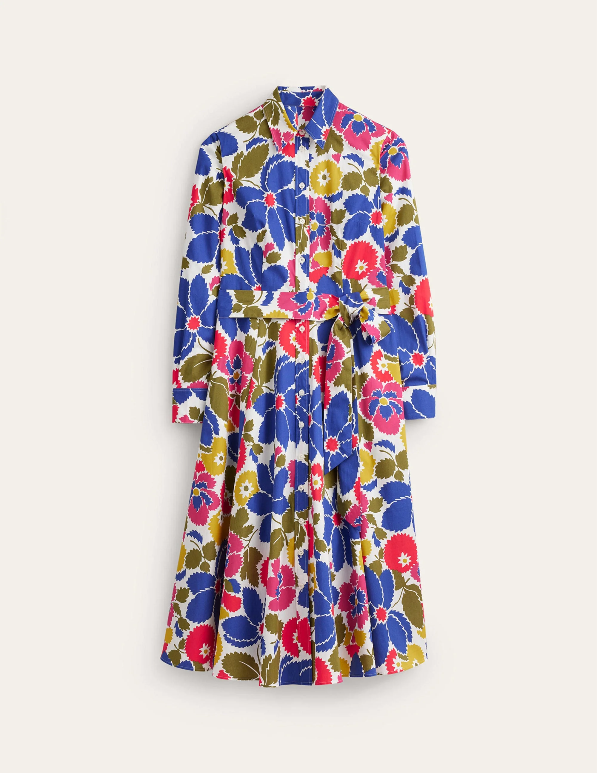 Amy Midi-Hemdblusenkleid aus Baumwolle-Bunt, Bloomsbury Pop - Image 8