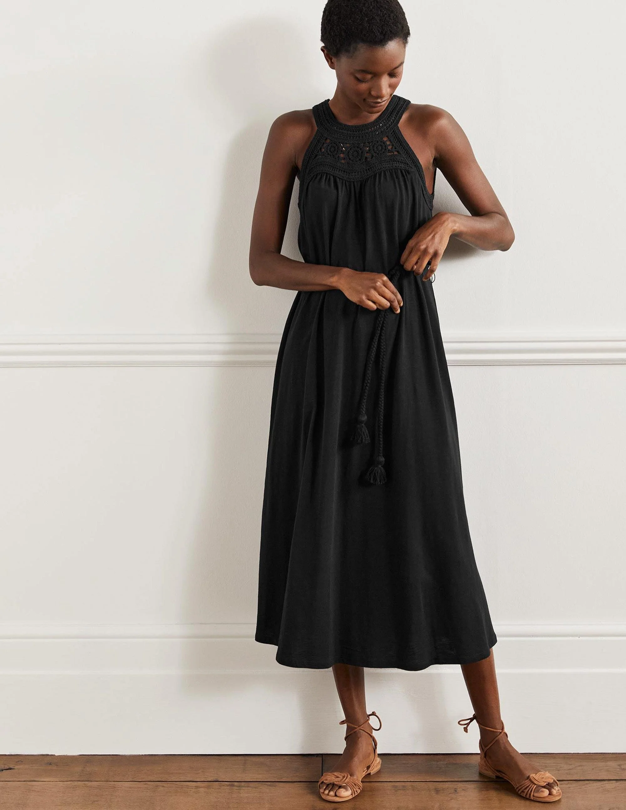 Anais Jersey-Midikleid-Schwarz - Image 10