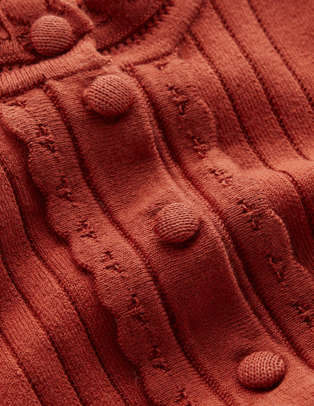 Angela Baumwollpullover mit Muschelsaum-Kastanienbraun - Image 7