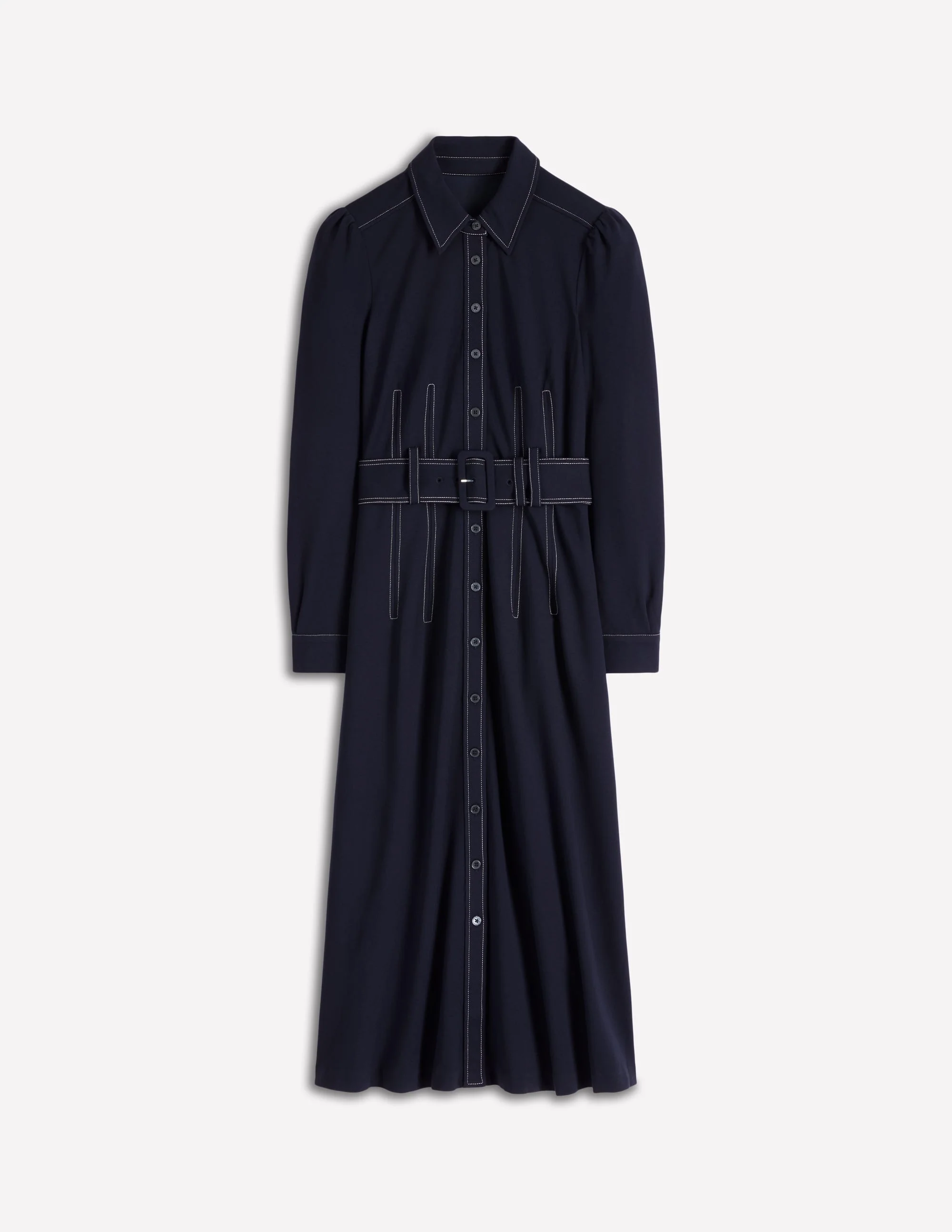 Anita Langärmliges Hemdblusenkleid-Marineblau - Image 7