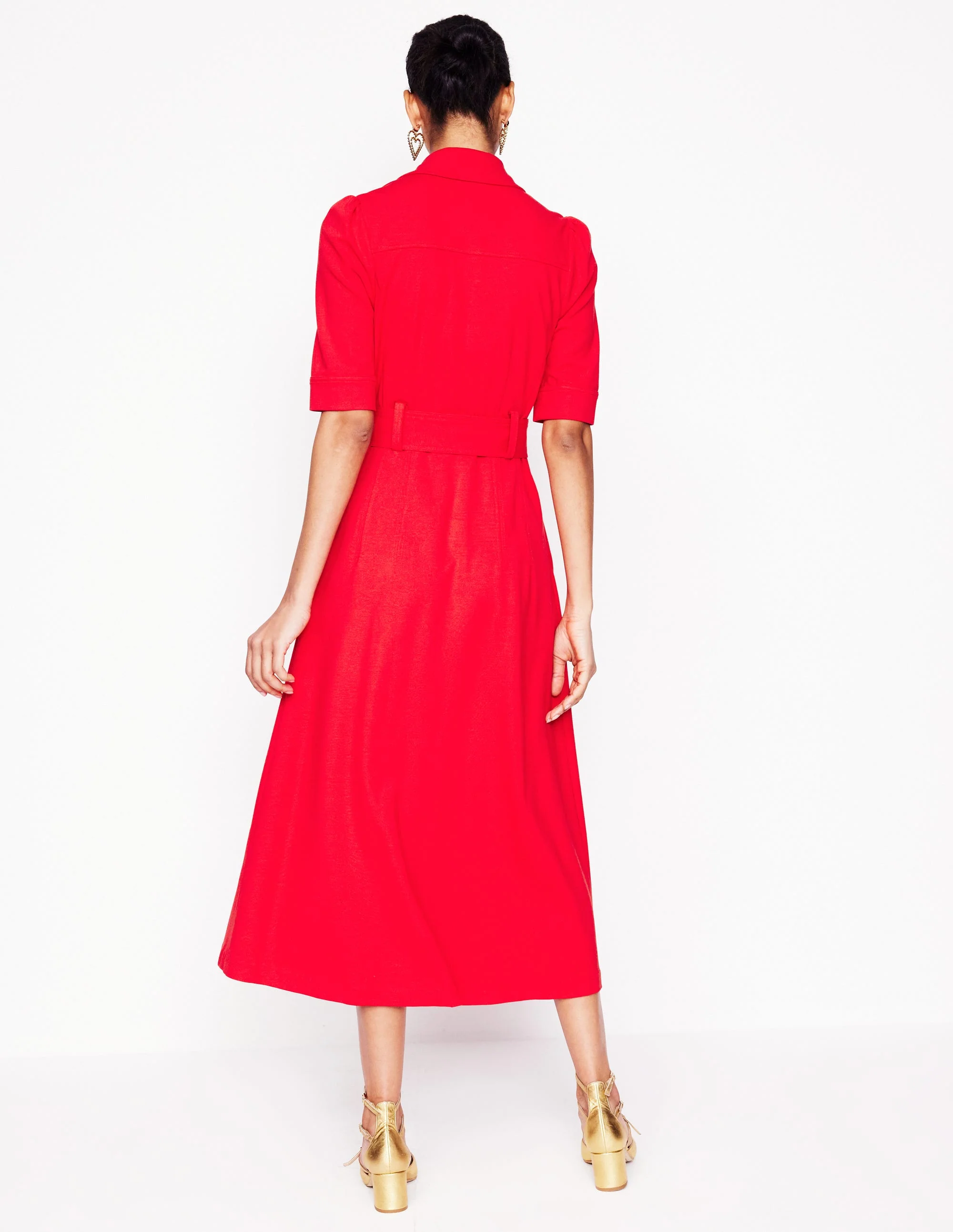 Anita Ponte-Hemdblusenkleid-Mohnblumenrot - Image 4